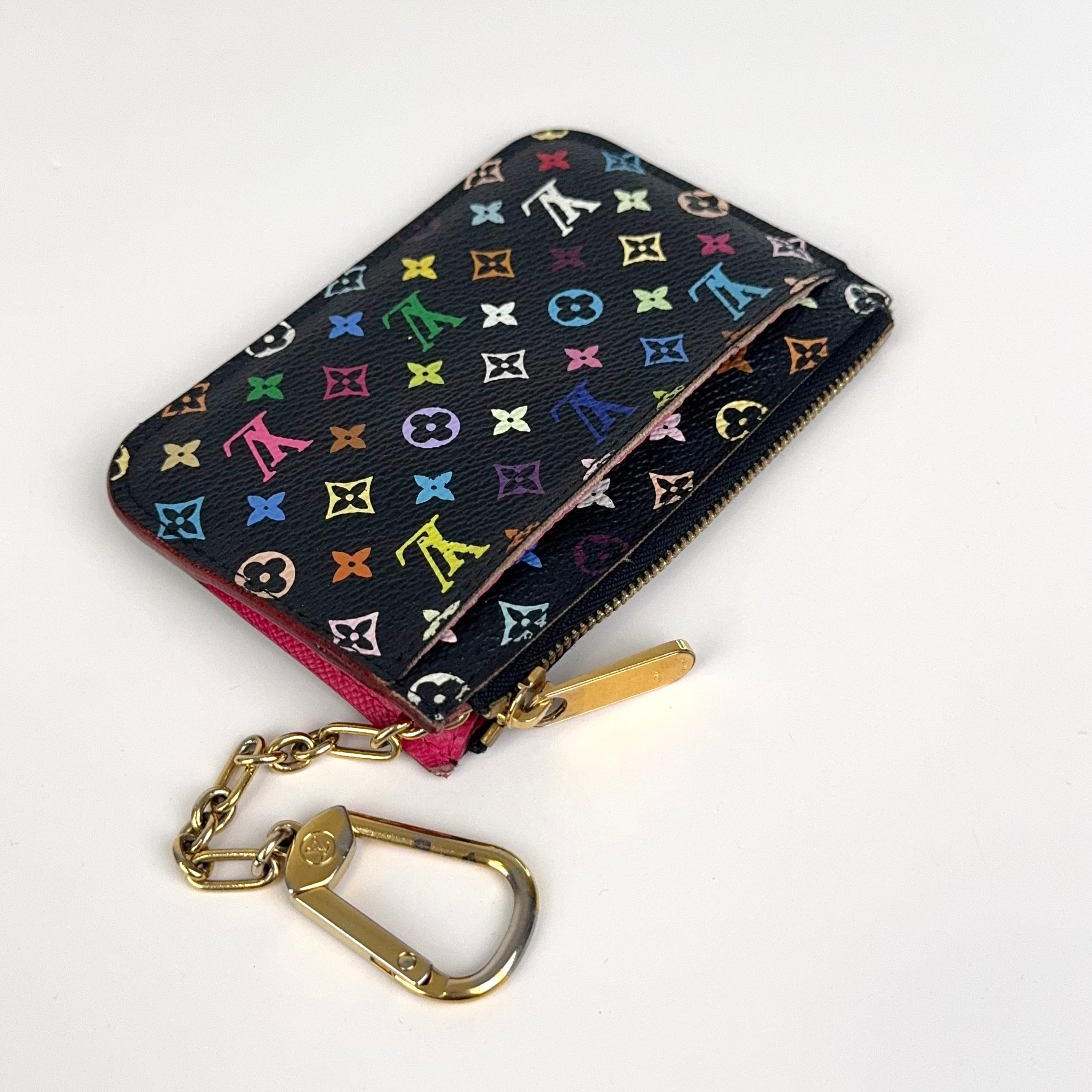 PRE OWNED-Louis Vuitton Coin Case Pochette Cle Monogram Multicolor Grenard