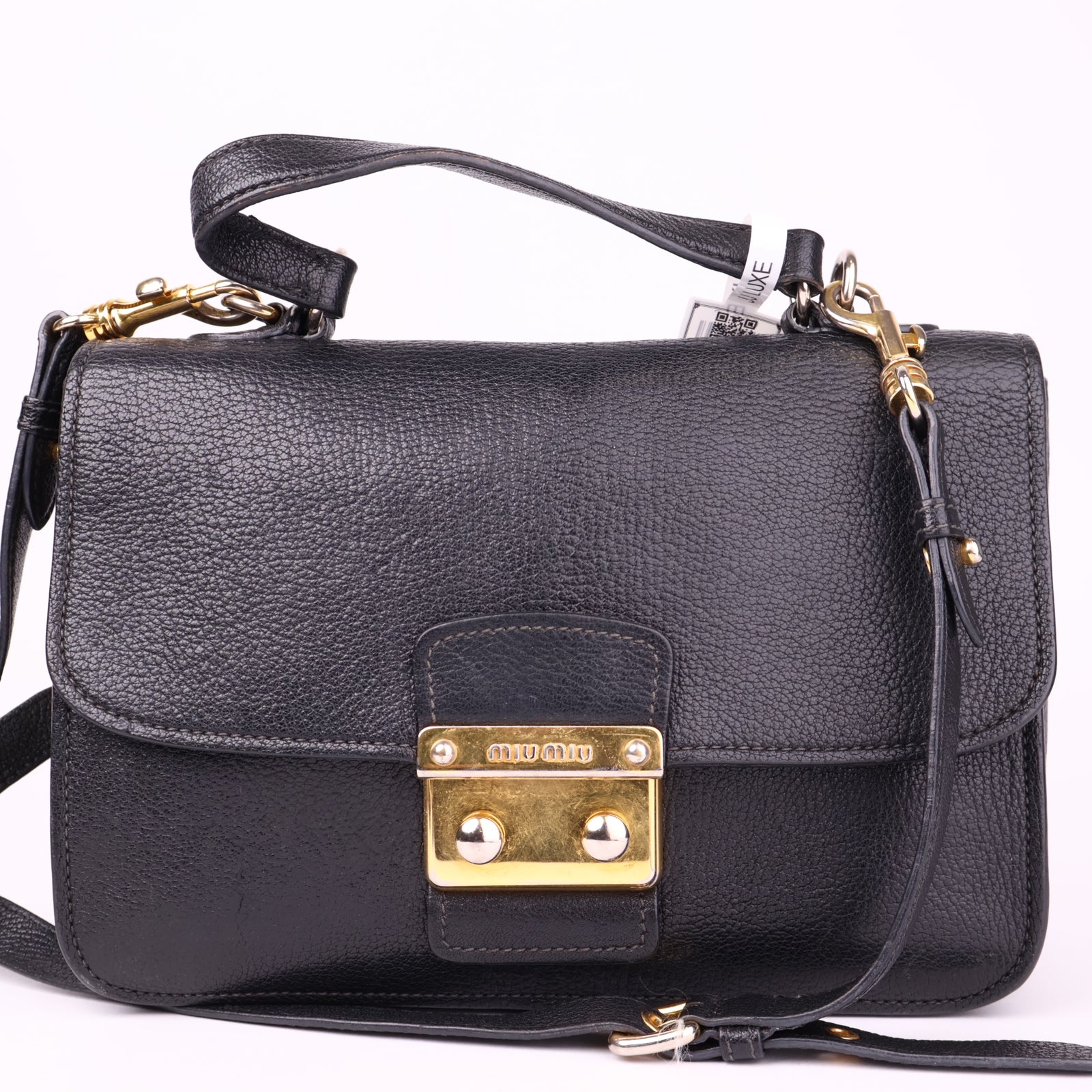 J1030 Miu Miu Madras Bicolore Shoulder Bag- Pre Owned