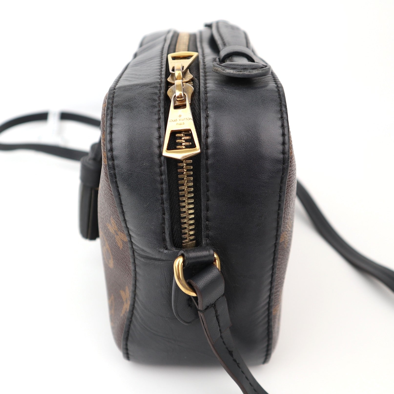 C1249 Louis Vuitton Black Monogram Canvas Saintonge Crossbody Bag-Pre Owned