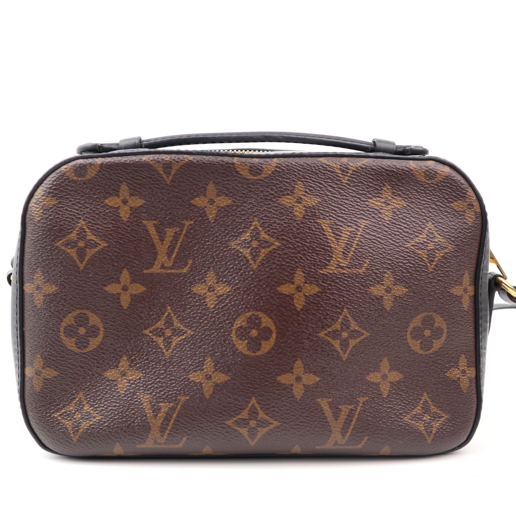 C1249 Louis Vuitton Black Monogram Canvas Saintonge Crossbody Bag-Pre Owned