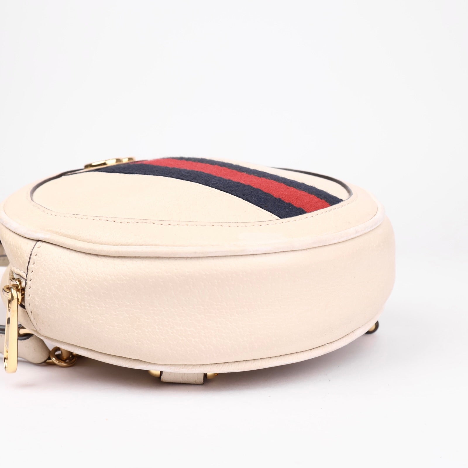 J1033 Gucci Ophidia Round Shoulder Bag Leather Mini- Pre Owned