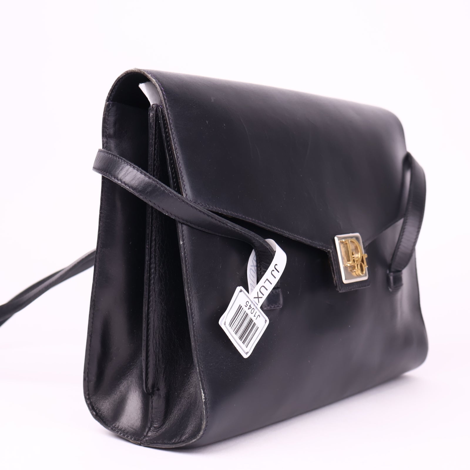 J1045 Dior Handbags Black Gold hardware Patent leather- Pre Owned