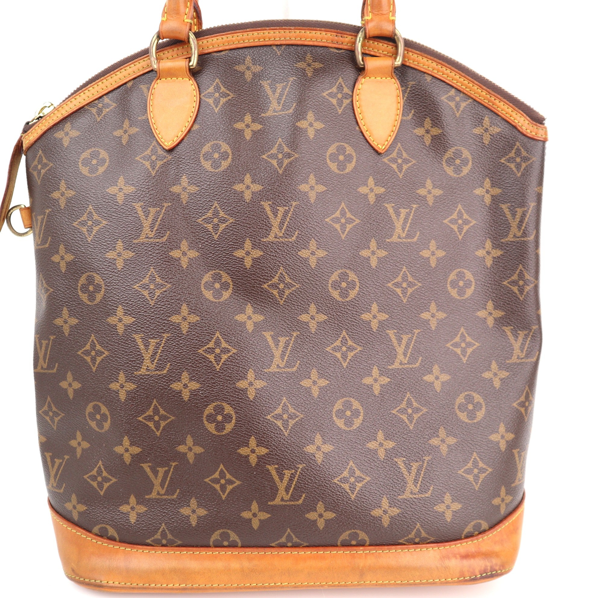 Louis Vuitton Monogram Canvas Lockit Vertical Shoulder Bag C1813 | Pre-Owned Very Good Brown Monogram Canvas