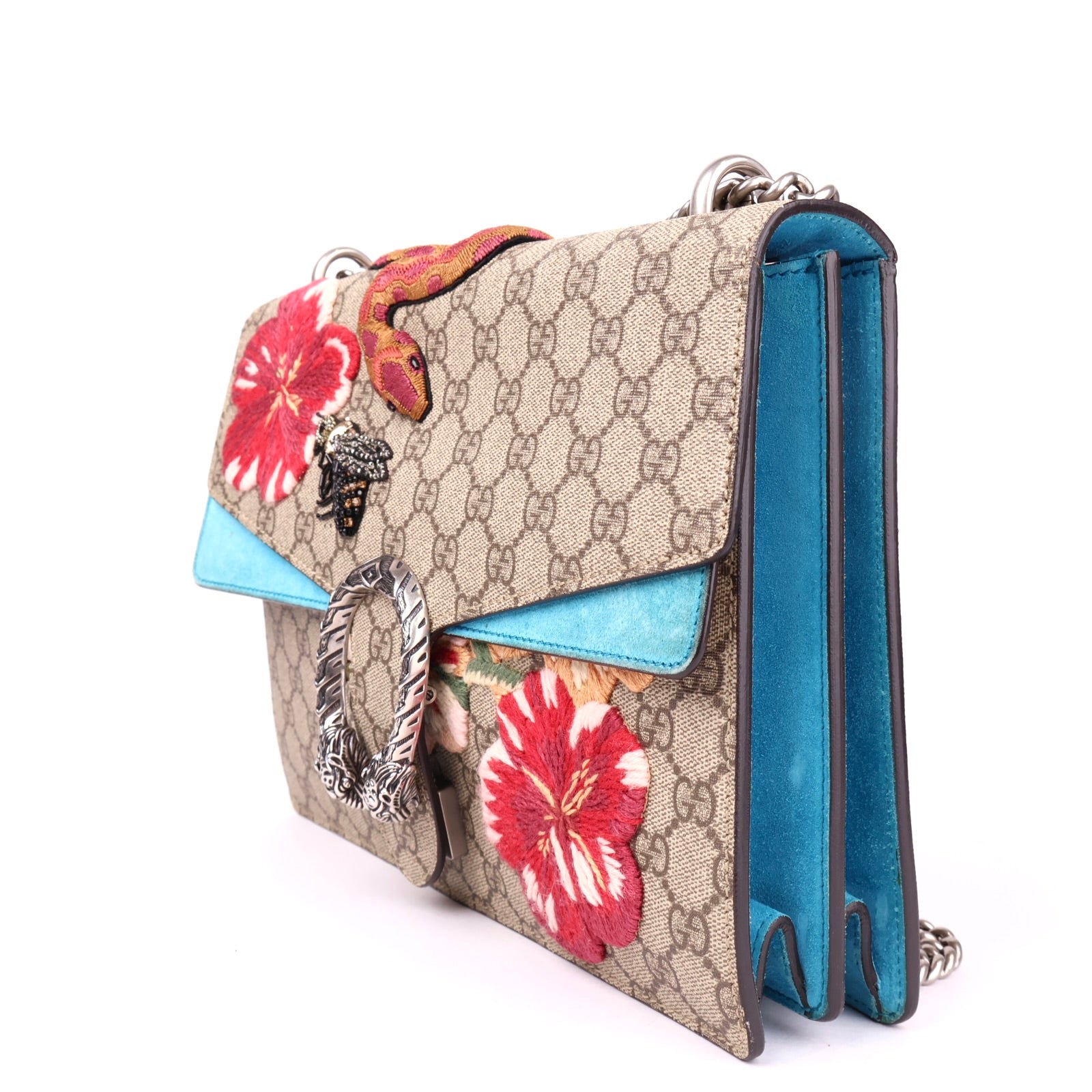 J3513 Gucci GG Supreme Dionysus Medium Neutrals Shoulder Bags- Pre Owned