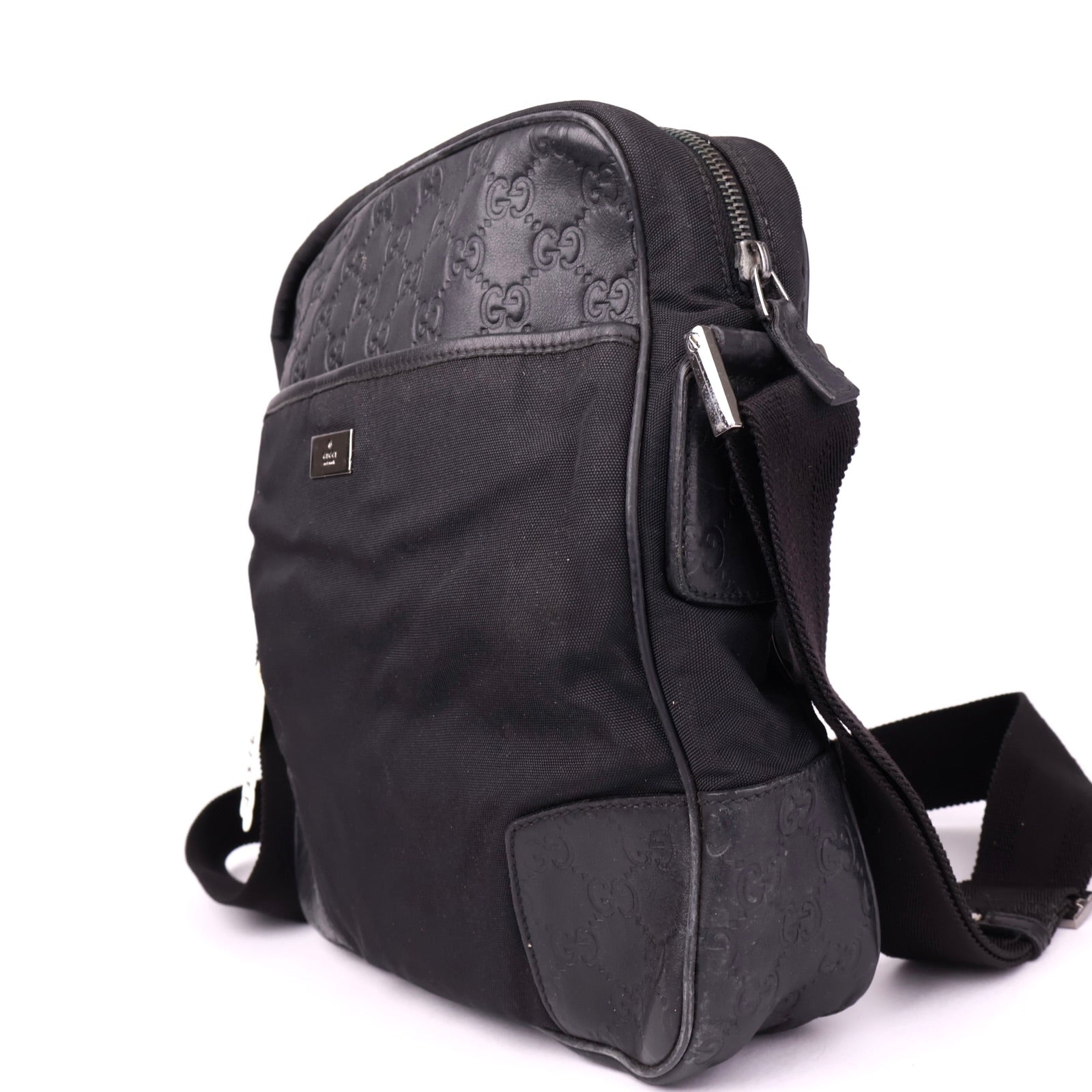 J3516 Gucci Shoulder Bag Black Synthetic- Pre Owned