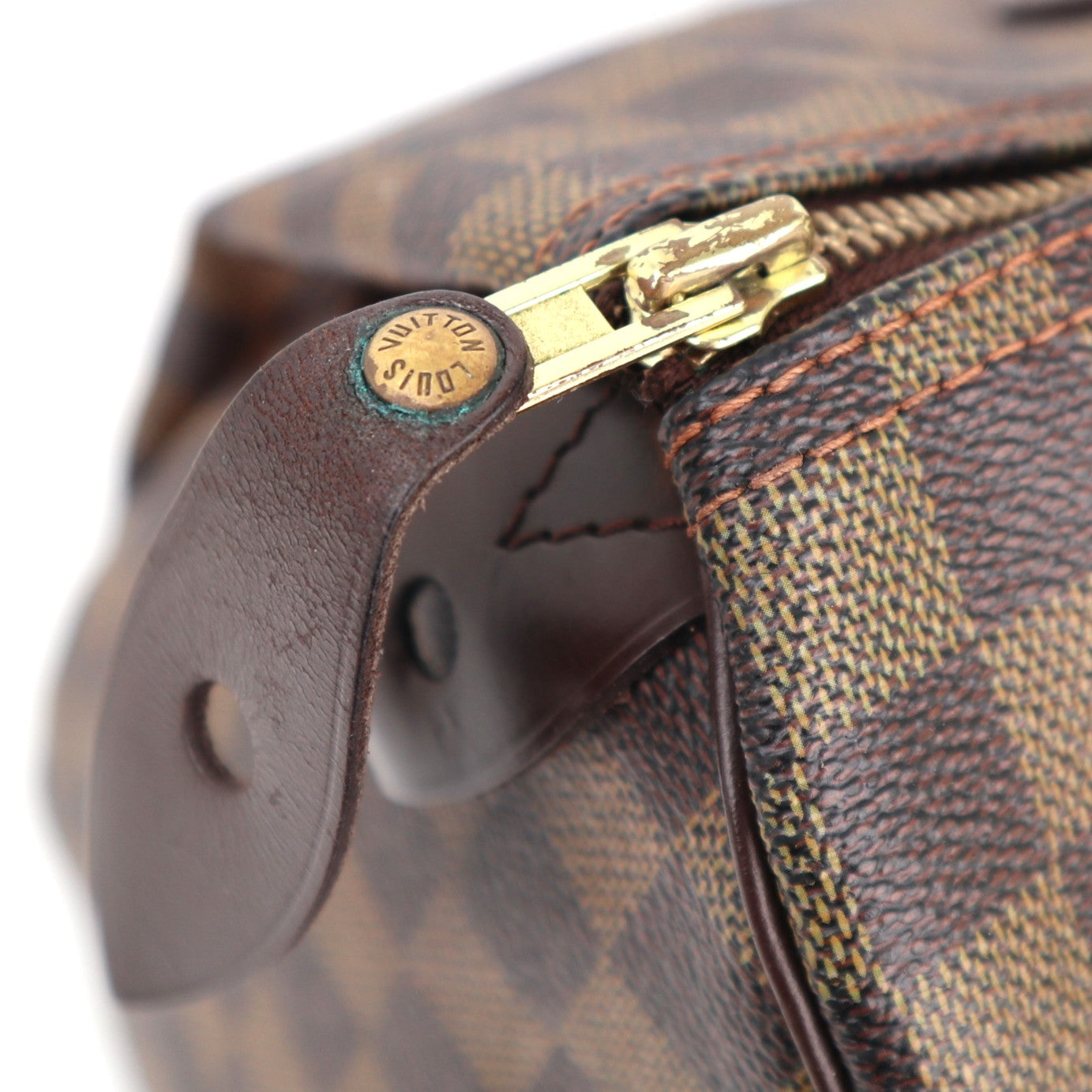 Louis Vuitton Damier Ebene Speedy 35 Top Handle Bag C1828 | Pre-Owned Very Good Brown Damier Ebene Canvas