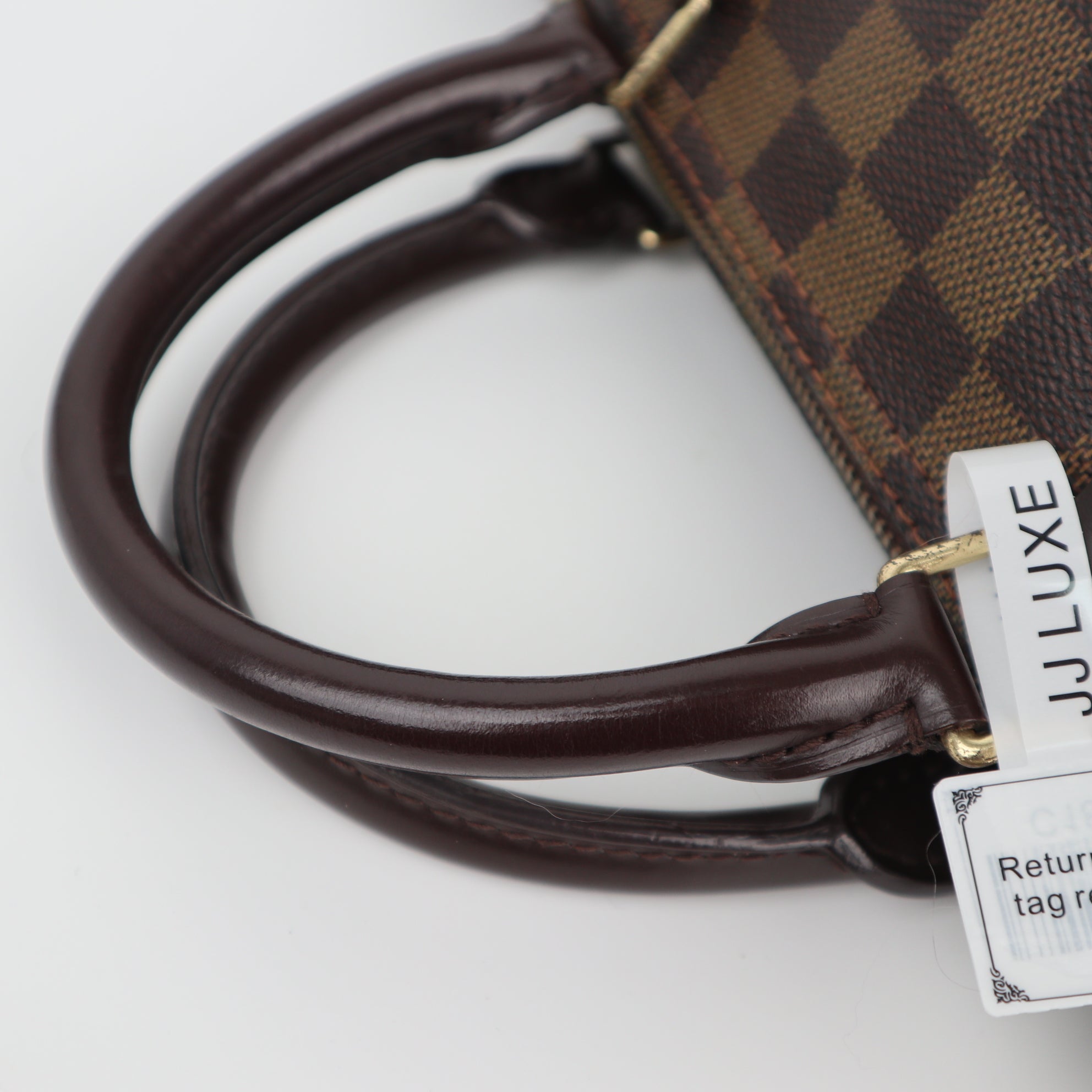 Louis Vuitton Damier Ebene Speedy 35 Top Handle Bag C1828 | Pre-Owned Very Good Brown Damier Ebene Canvas
