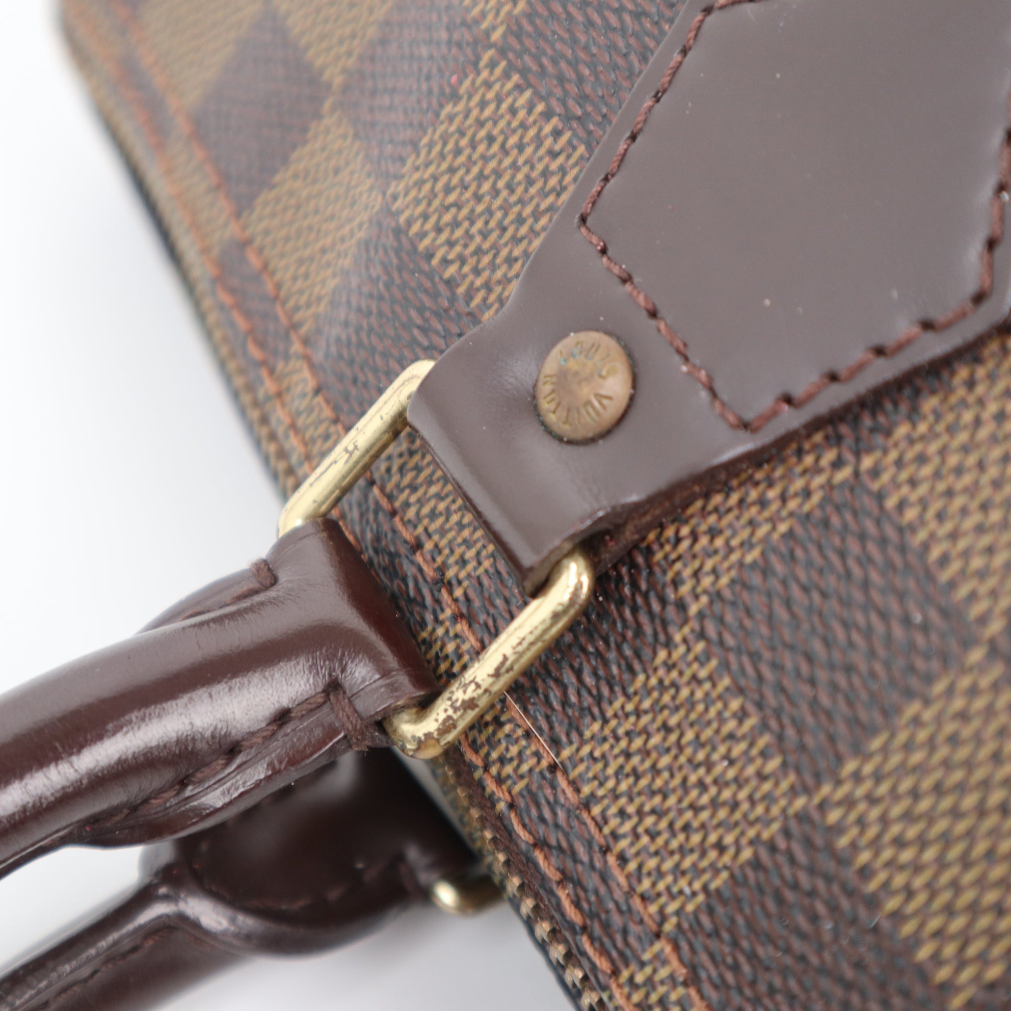 Louis Vuitton Damier Ebene Speedy 35 Top Handle Bag C1828 | Pre-Owned Very Good Brown Damier Ebene Canvas