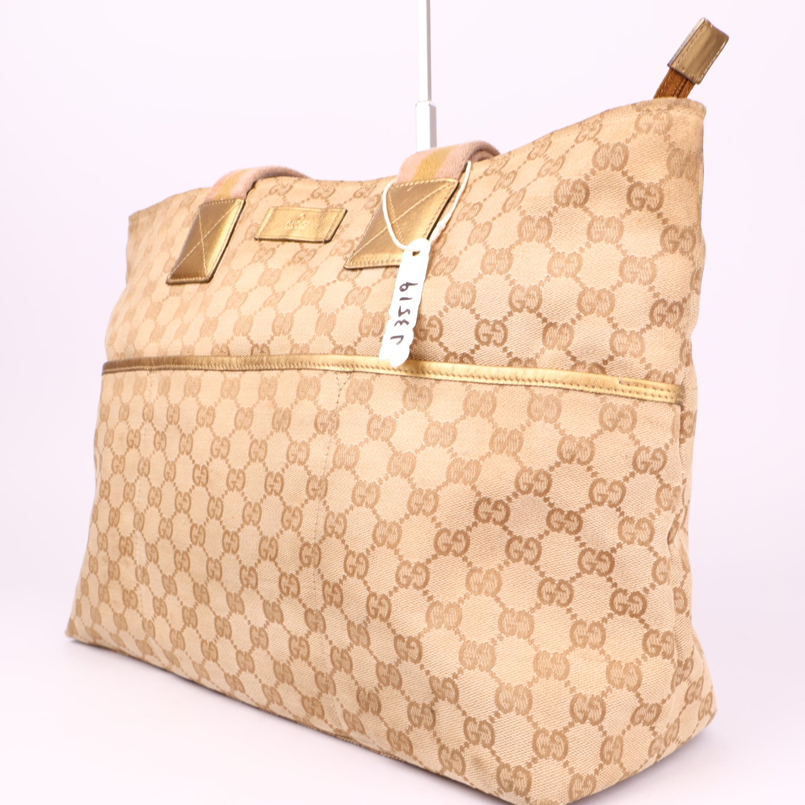 J3519 Gucci GG Canvas Tote Bag- Pre Owned