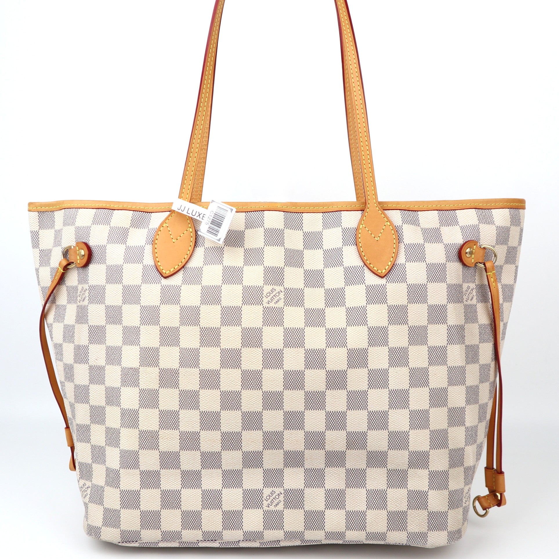 C1275R Louis Vuitton Neverfull Damier Azur Canvas MM Bag-Pre Owned