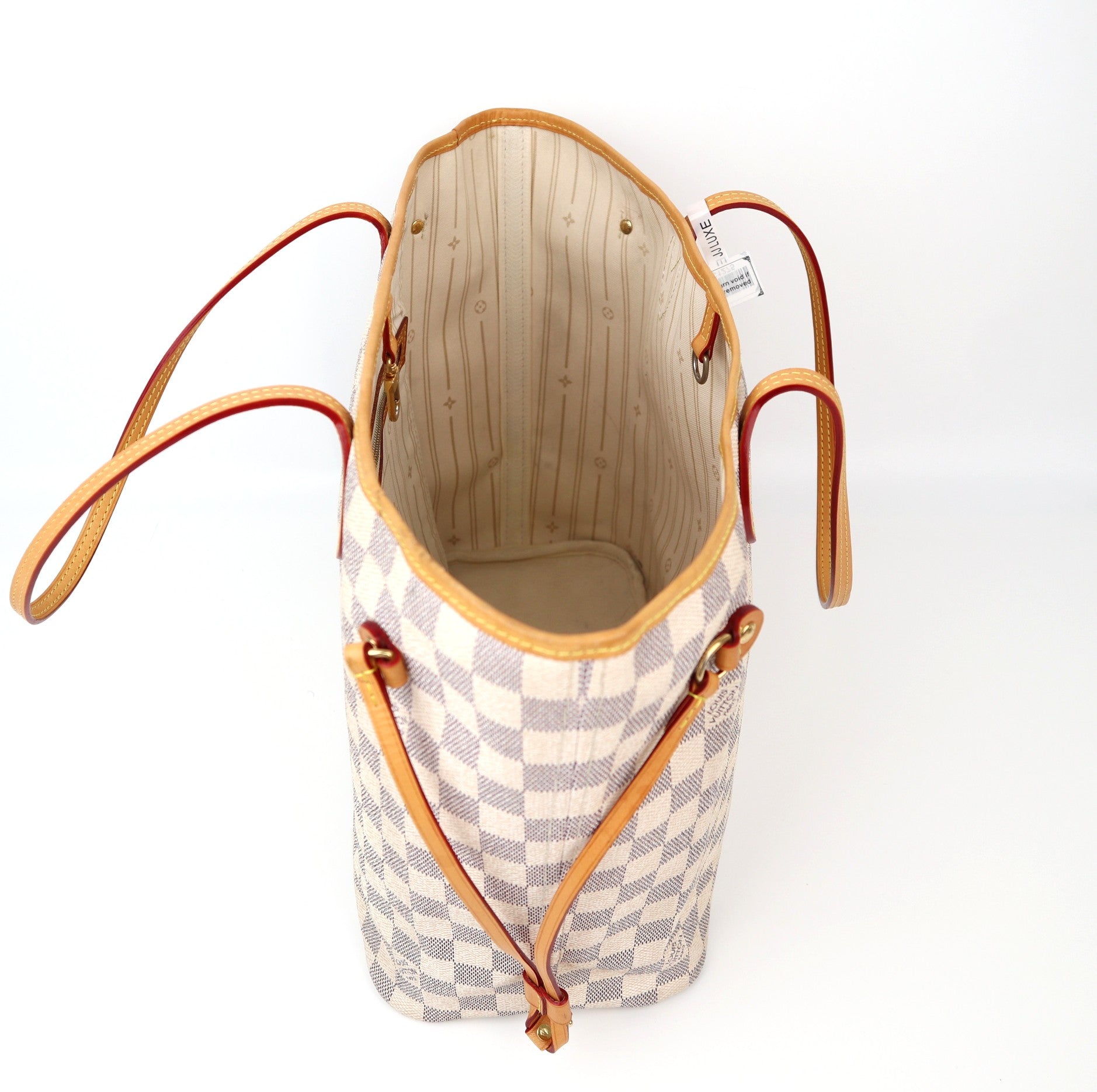 C1275R Louis Vuitton Neverfull Damier Azur Canvas MM Bag-Pre Owned