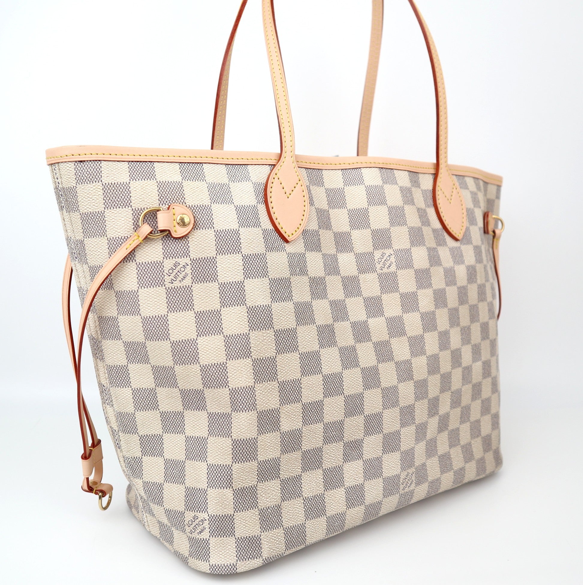 C1276R Louis Vuitton Neverfull Damier Azur Canvas MM Bag-Pre Owned