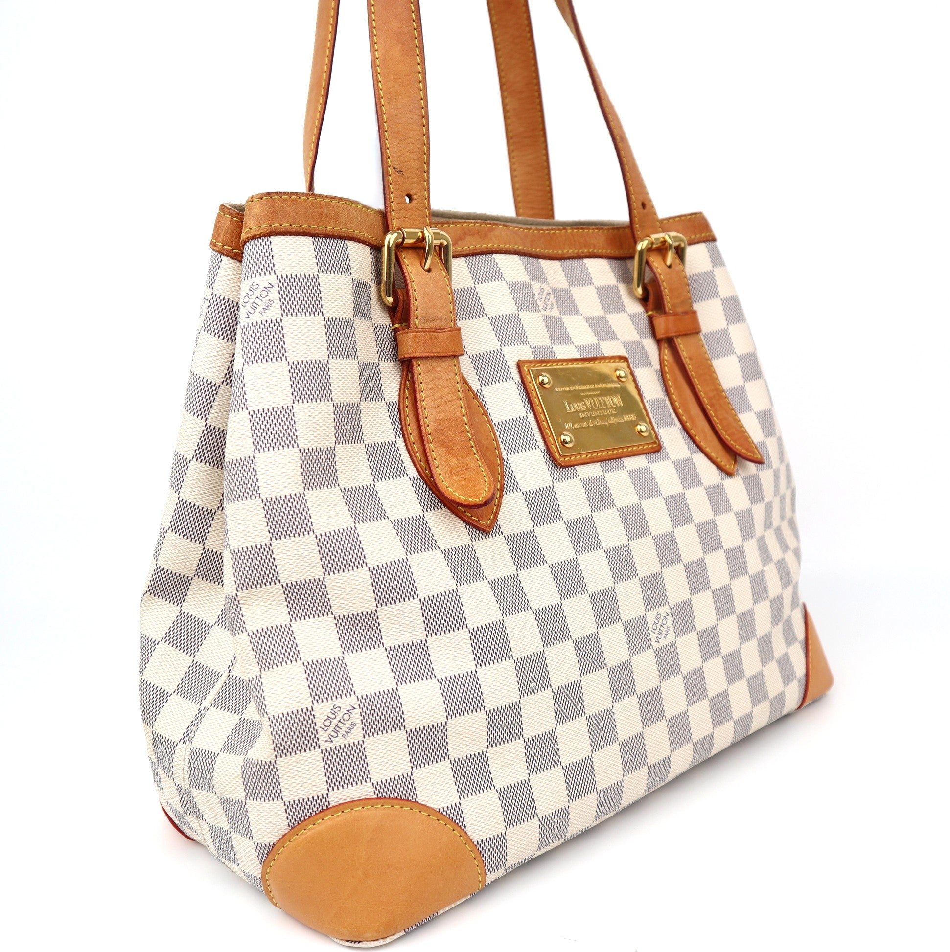 C1277 Louis Vuitton Damier Azur Hampstead MM-Pre Owned