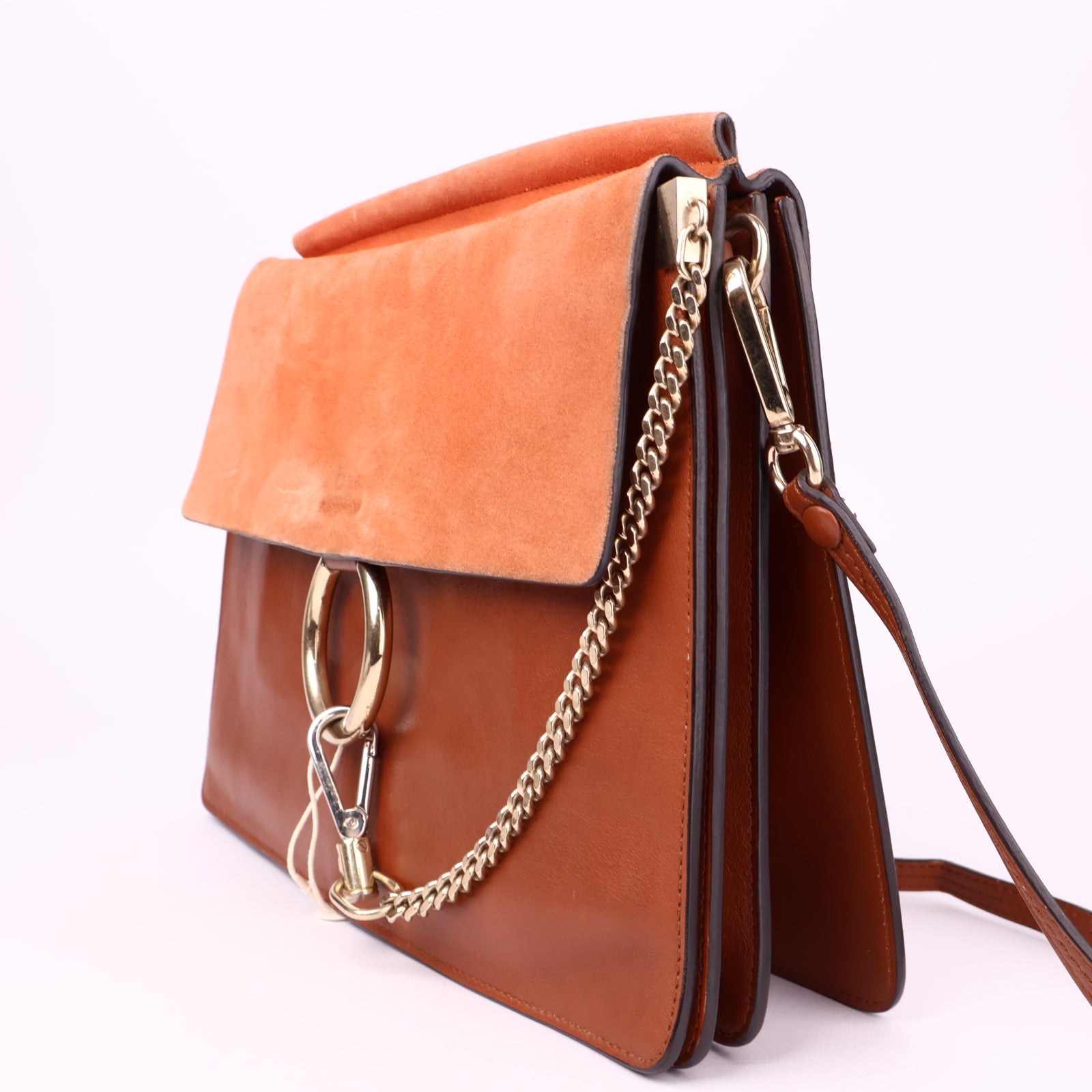 J3557 Chloé Faye Leather Medium Shoulder Bag- Pre Owned