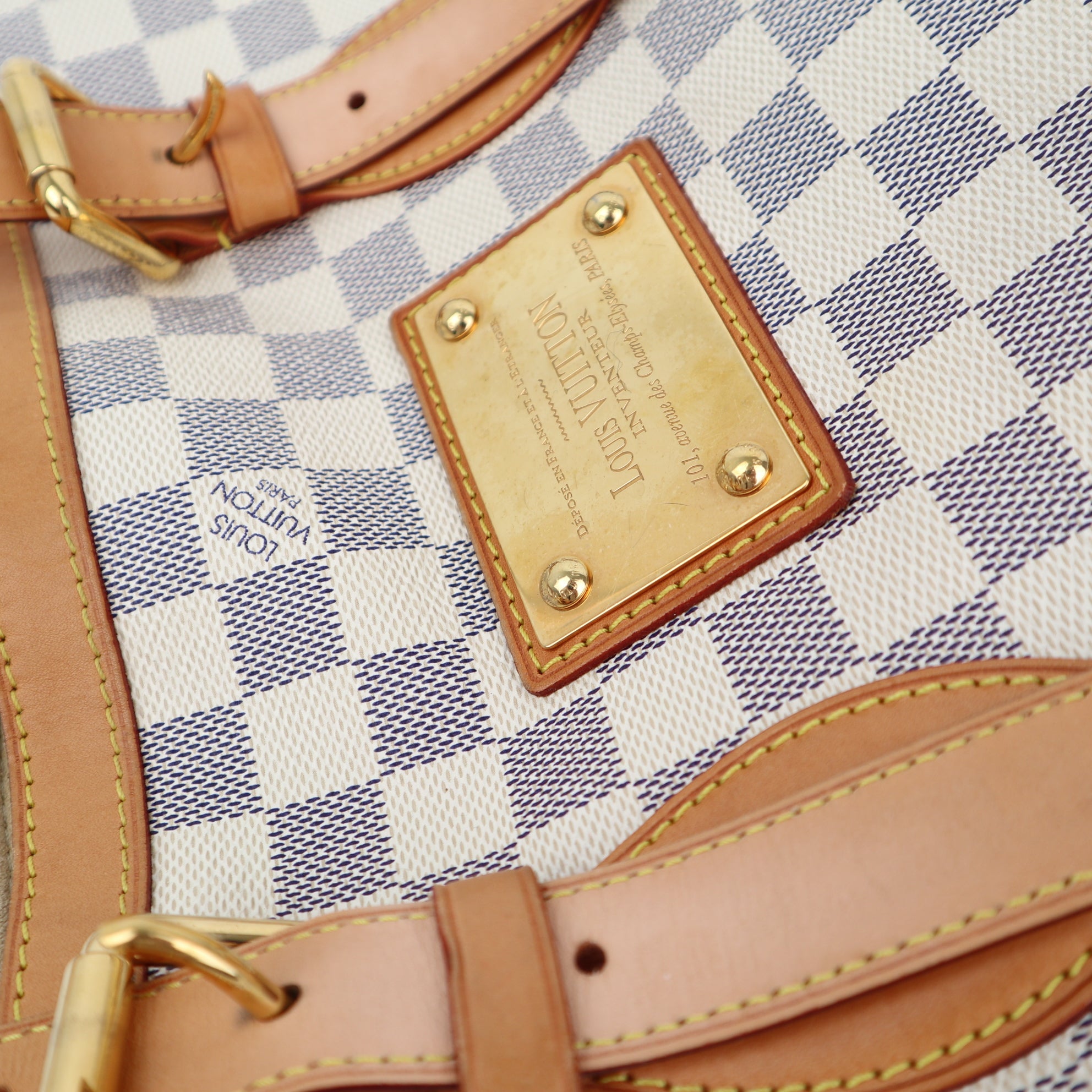 C1283 Louis Vuitton Damier Azur Hampstead MM-Pre Owned