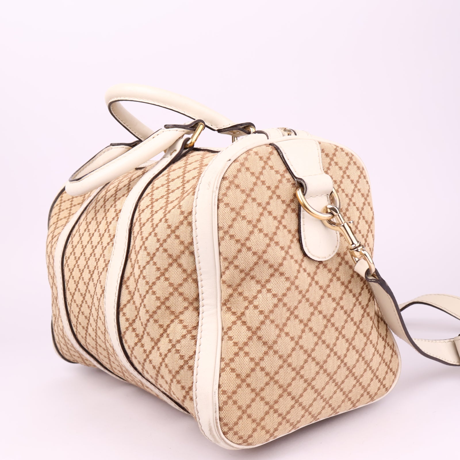 J3552 Gucci Small Diamante Canvas Joy Boston Bag- Pre Owned