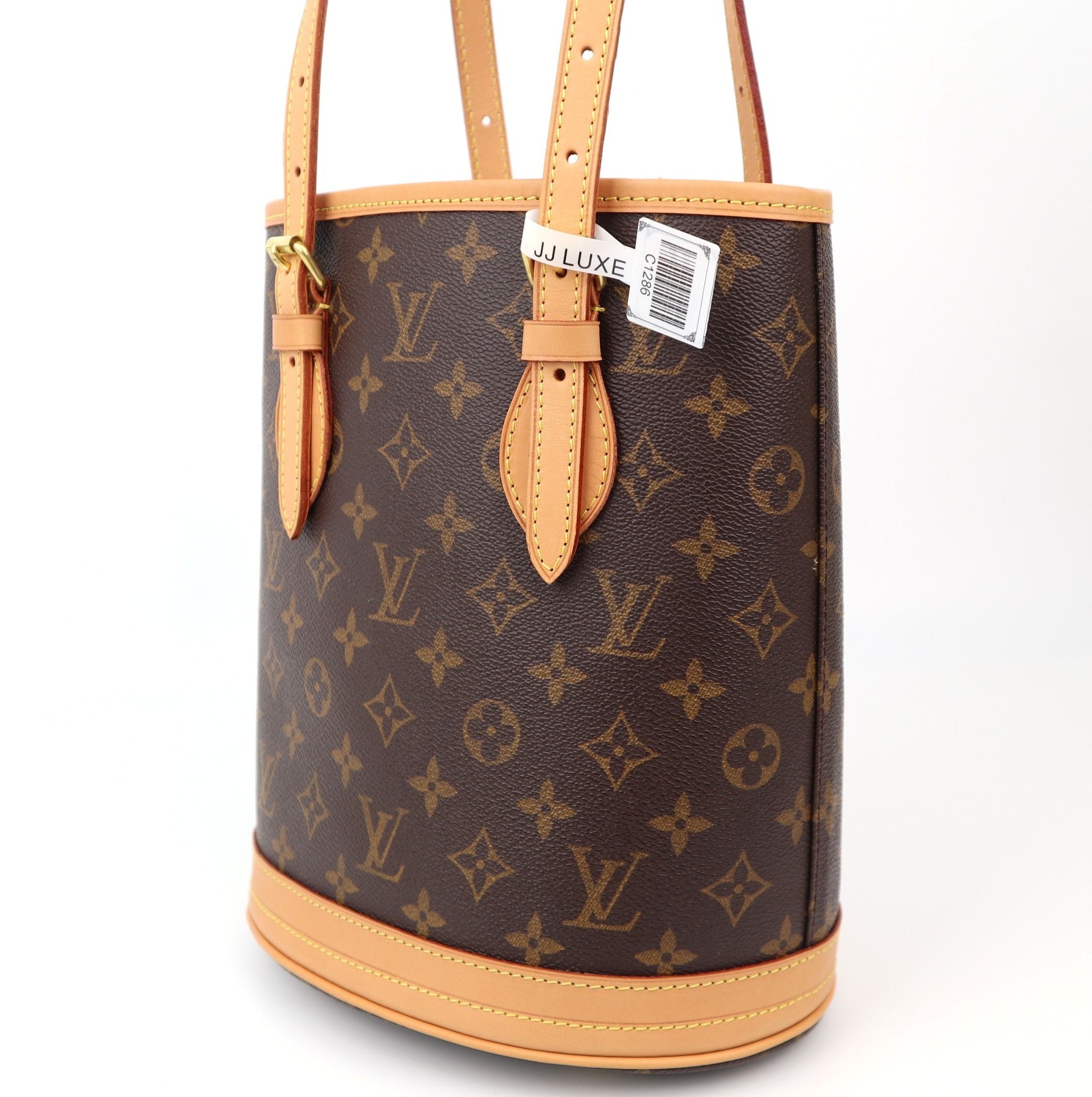 C1286R Louis Vuitton Monogram Canvas Petit Bucket Shoulder Bag-Pre Owned