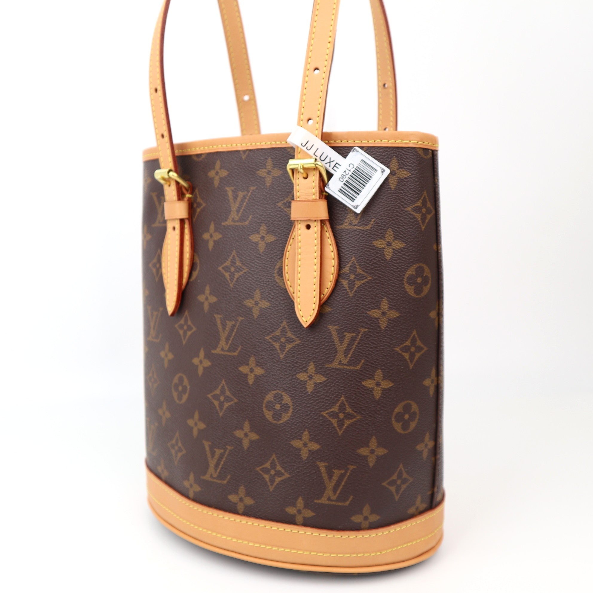 C1290R Louis Vuitton Monogram Canvas Petit Bucket Shoulder Bag-Pre Owned