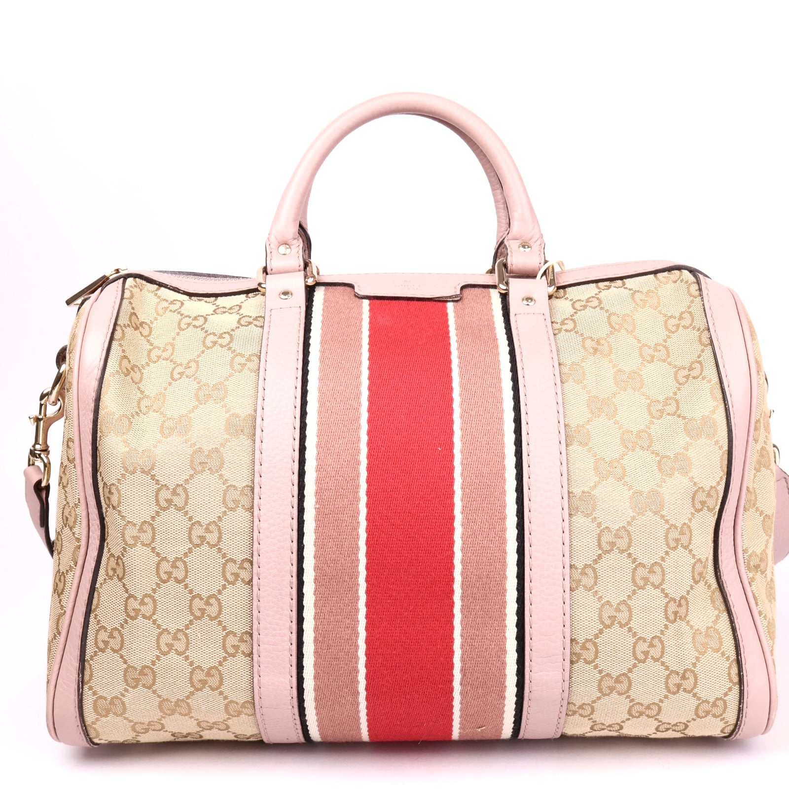 J3575 Gucci Boston Bowling Bag Guccissima Canvas- Pre Owned