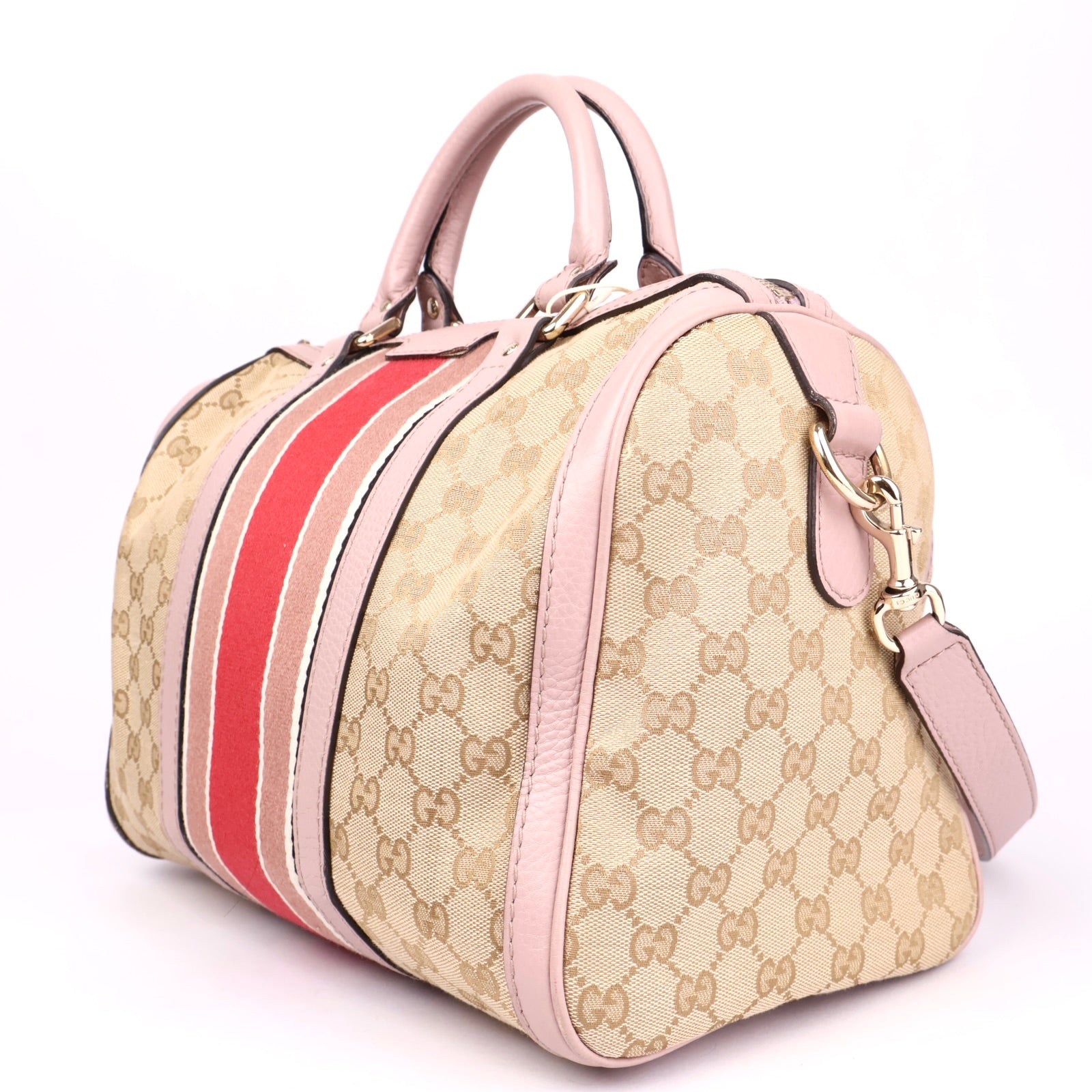 J3575 Gucci Boston Bowling Bag Guccissima Canvas- Pre Owned