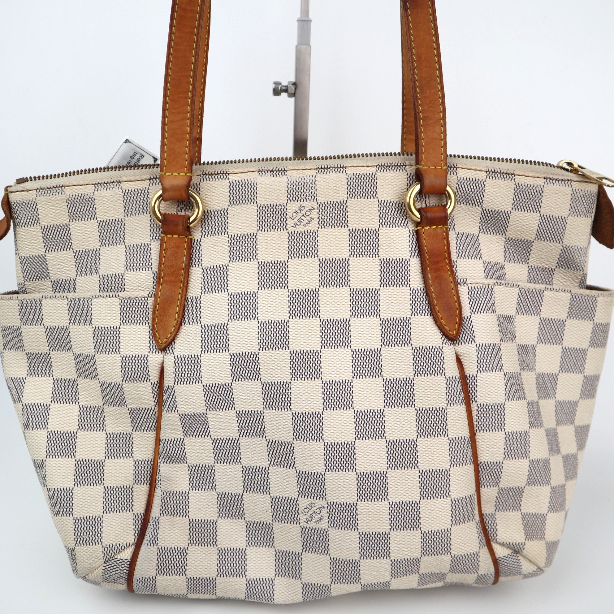 Louis Vuitton Damier Azur Totally PM Tote Bag C1863 | Pre-Owned Very Good White / Blue Damier Azur Coated canvas, leather trim