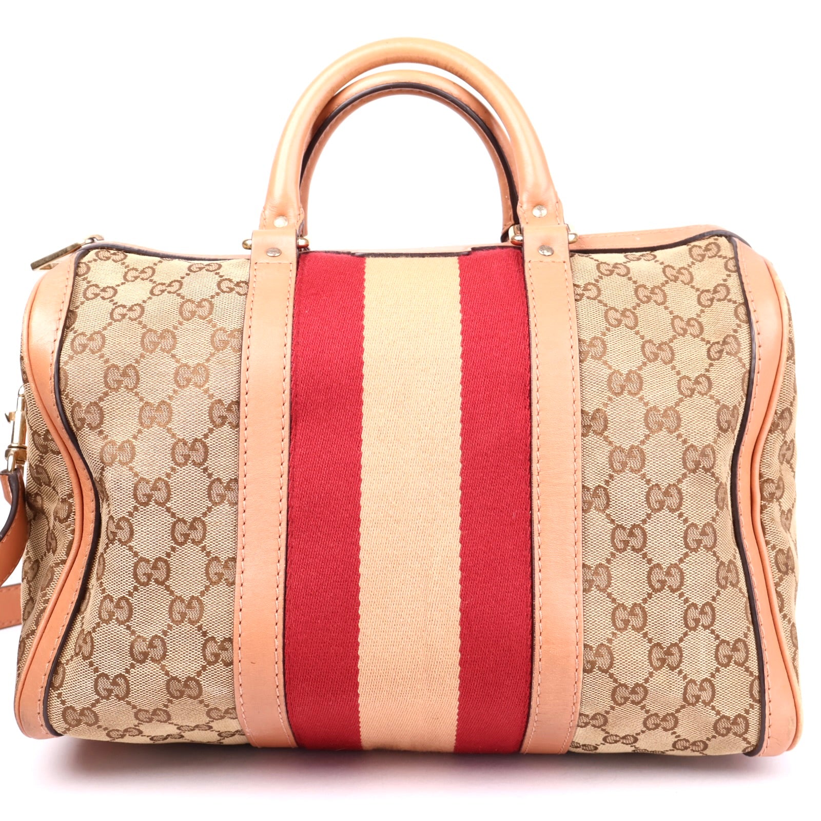 J3615 Gucci Boston Bowling Bag Guccissima Canvas- Pre Owned
