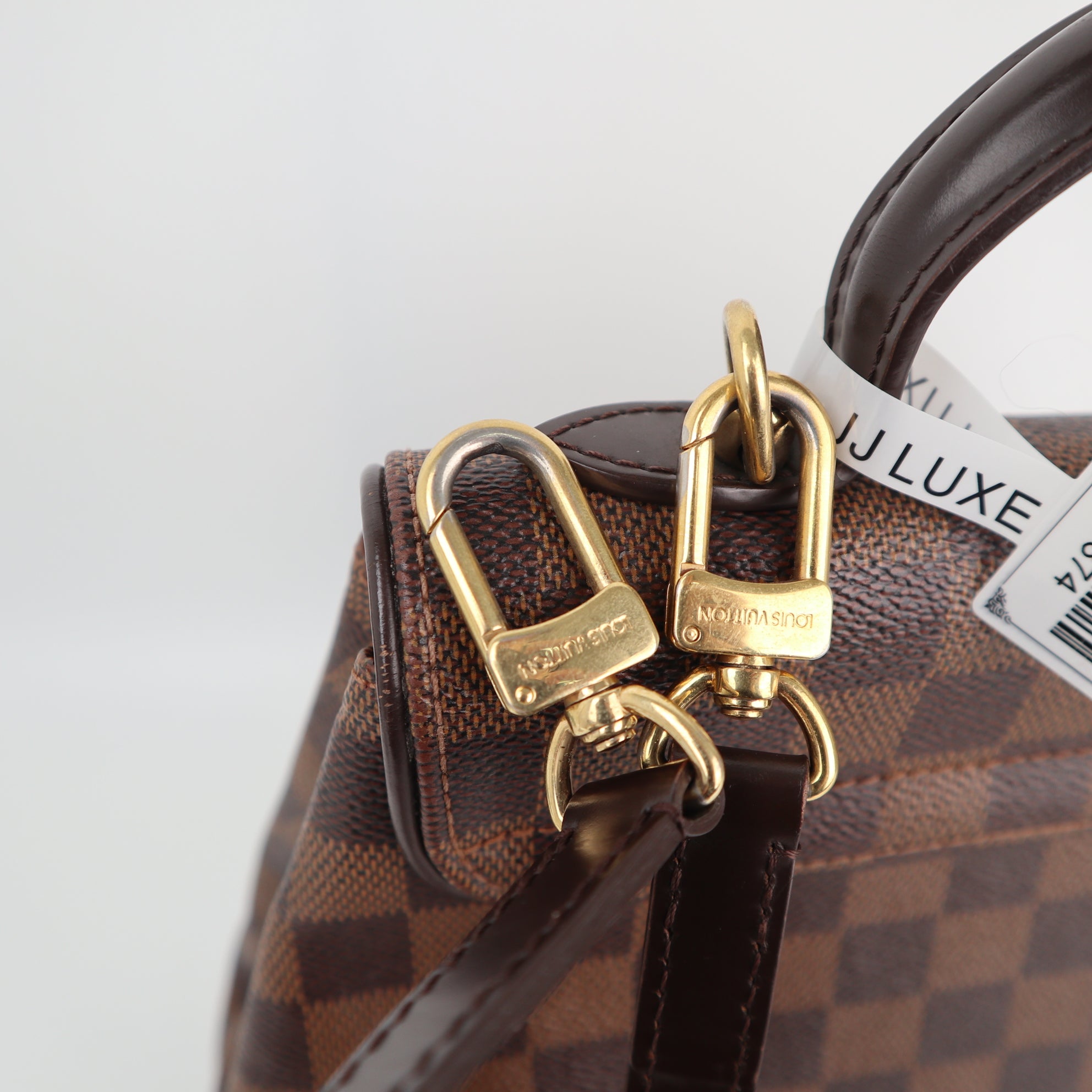 Louis Vuitton Damier Ebene Bergamo PM Top Handle Bag C1874 | Pre-Owned Very Good Brown Damier Ebene Coated canvas, leather trim