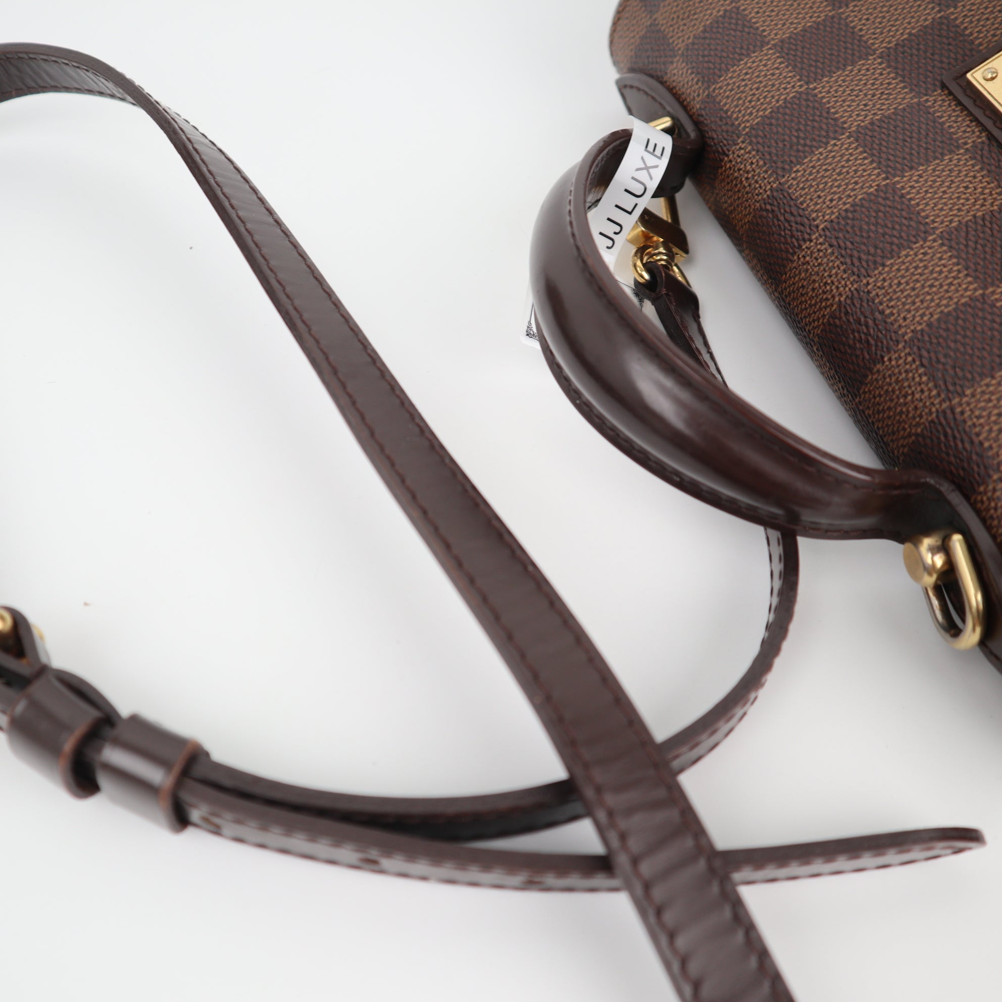 Louis Vuitton Damier Ebene Bergamo PM Top Handle Bag C1874 | Pre-Owned Very Good Brown Damier Ebene Coated canvas, leather trim