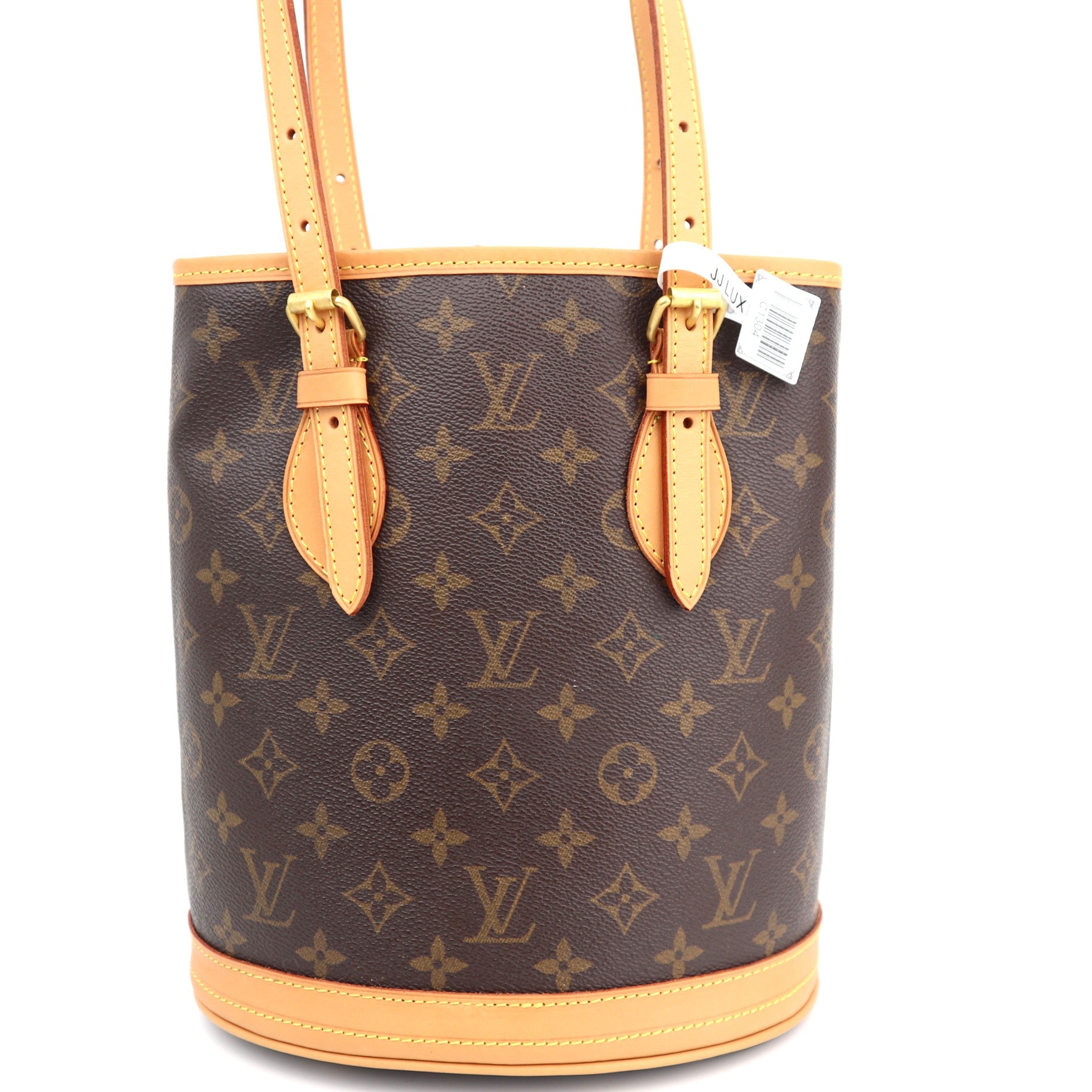 C1304R Louis Vuitton Monogram Canvas Petit Bucket Bag w/ Accessories Pouch-Pre Owned