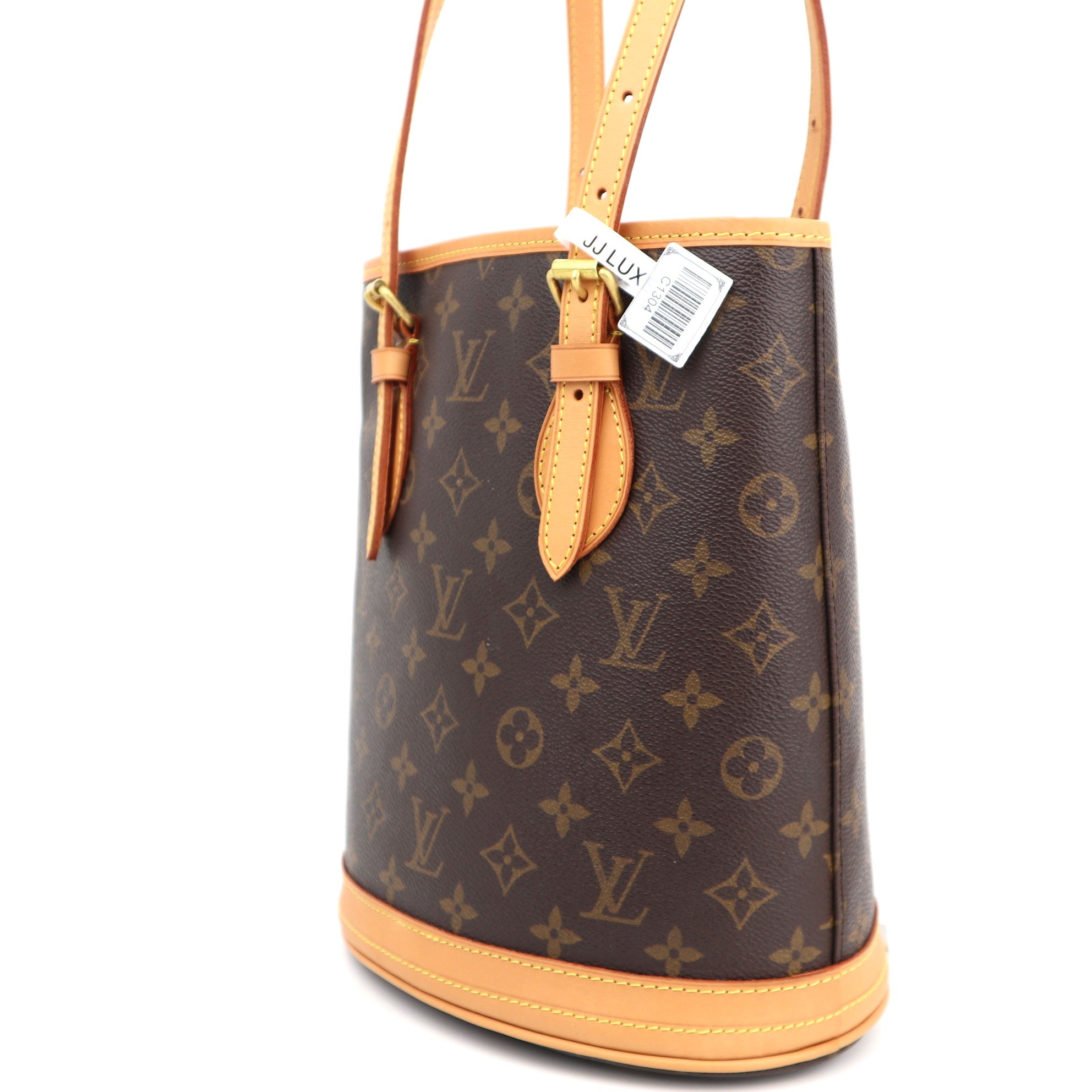 C1304R Louis Vuitton Monogram Canvas Petit Bucket Bag w/ Accessories Pouch-Pre Owned