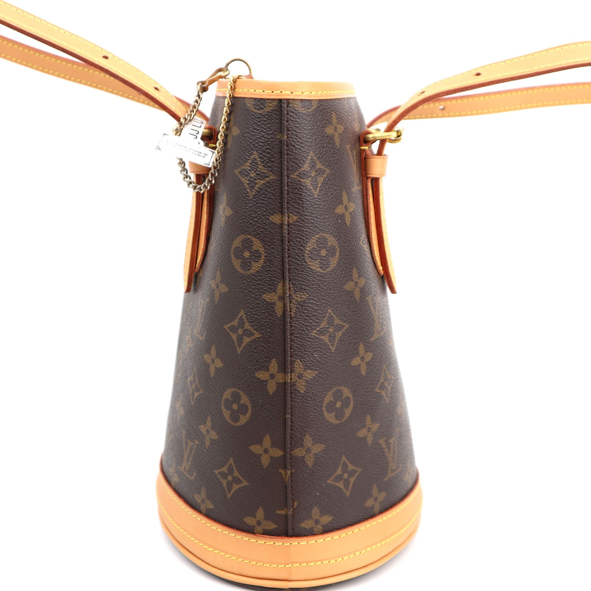 C1304R Louis Vuitton Monogram Canvas Petit Bucket Bag w/ Accessories Pouch-Pre Owned