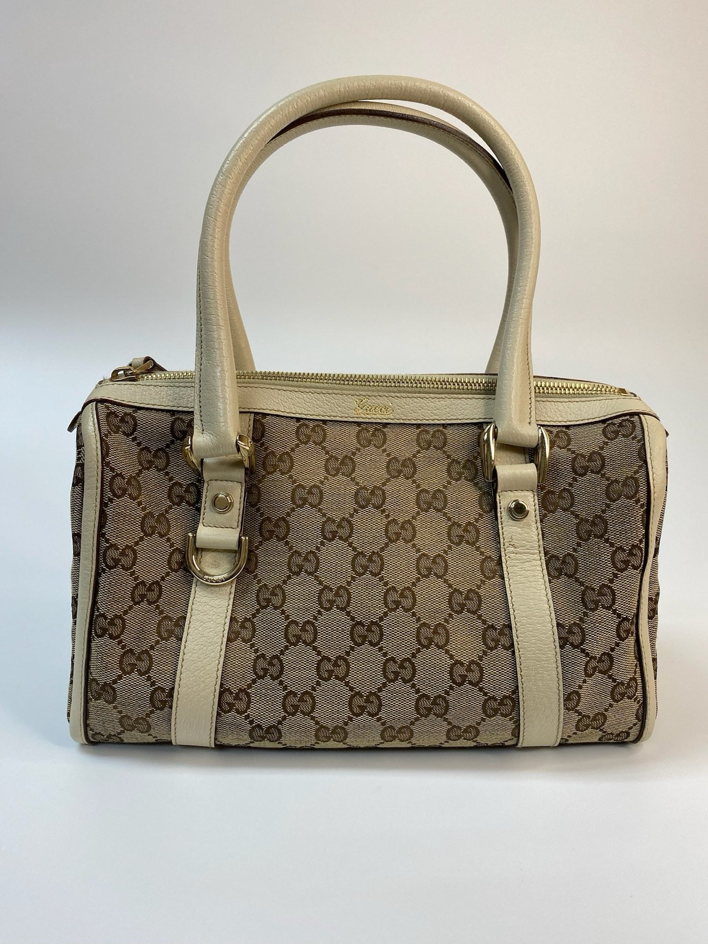 J2975 Gucci Top Handle Bag Vintage Gucci Abbey Boston Handbag | Pre-Owned