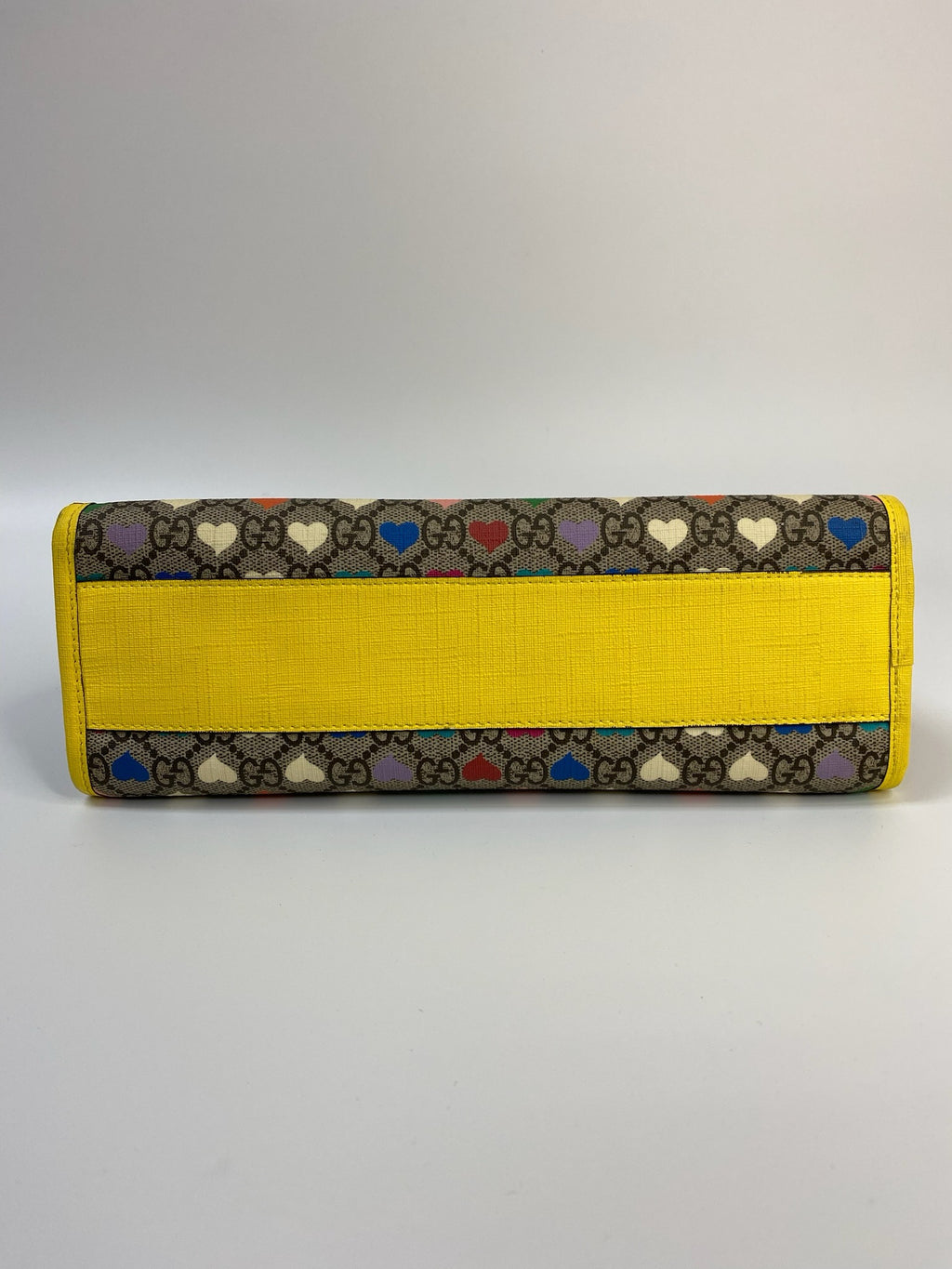 J1114# Gucci Top Handle Bag GG Supreme Heart Children's handbag | Pre-Owned Very Good Canvas GG Supreme