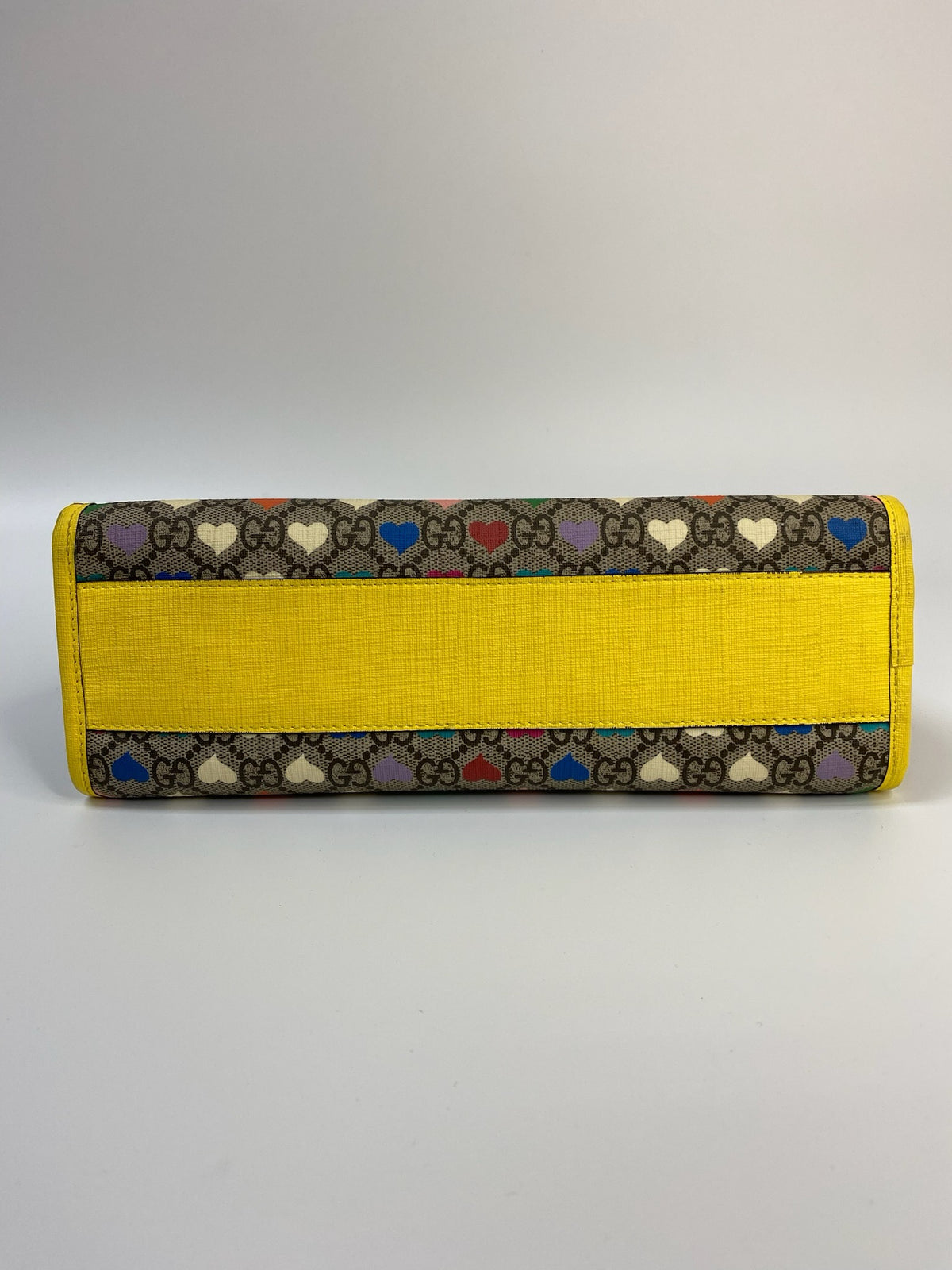 J1114# Gucci Top Handle Bag GG Supreme Heart Children's handbag | Pre-Owned Very Good Canvas GG Supreme