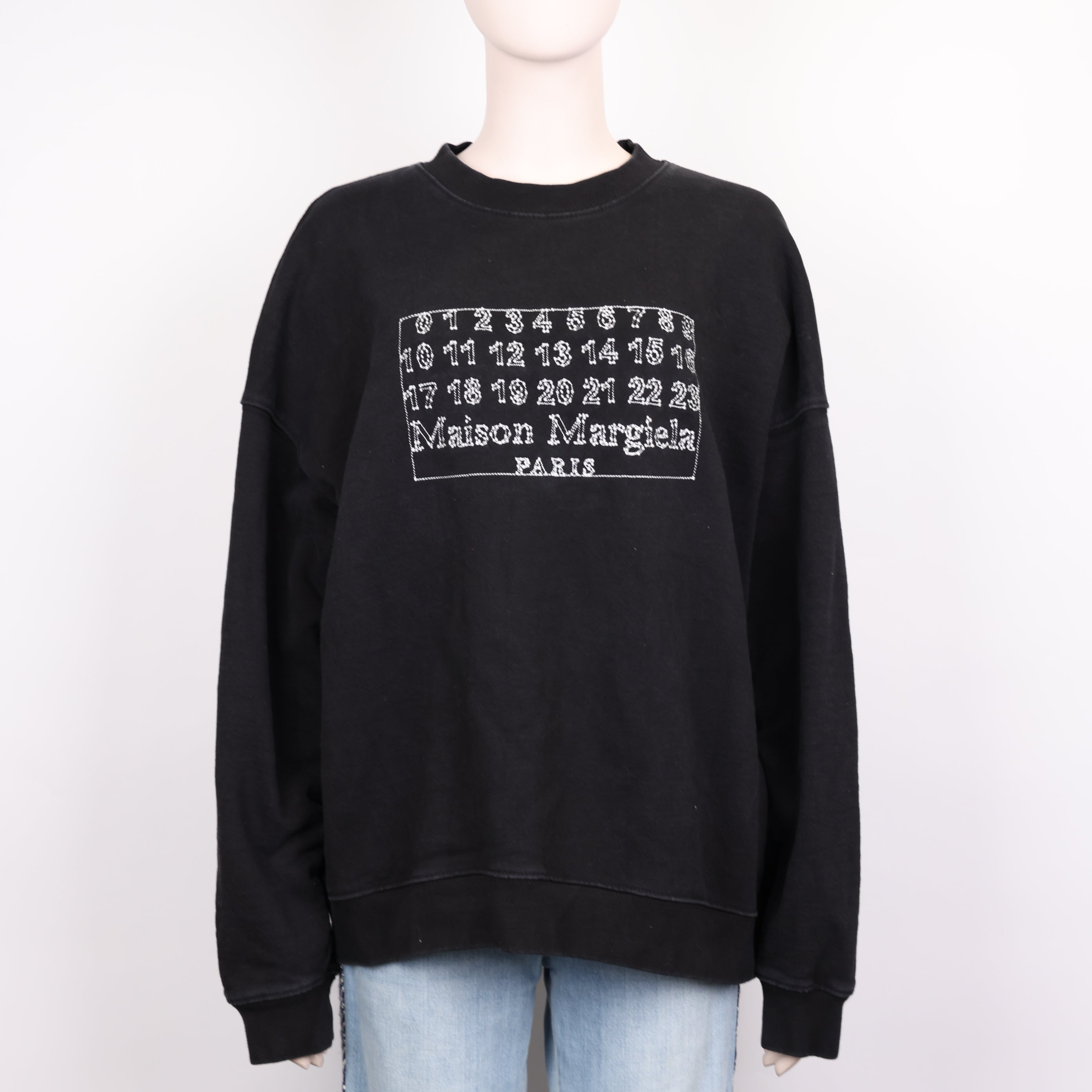 PRE OWNED- Maison Margiela - Embroidered Logo Sweatshirt SIZE 50