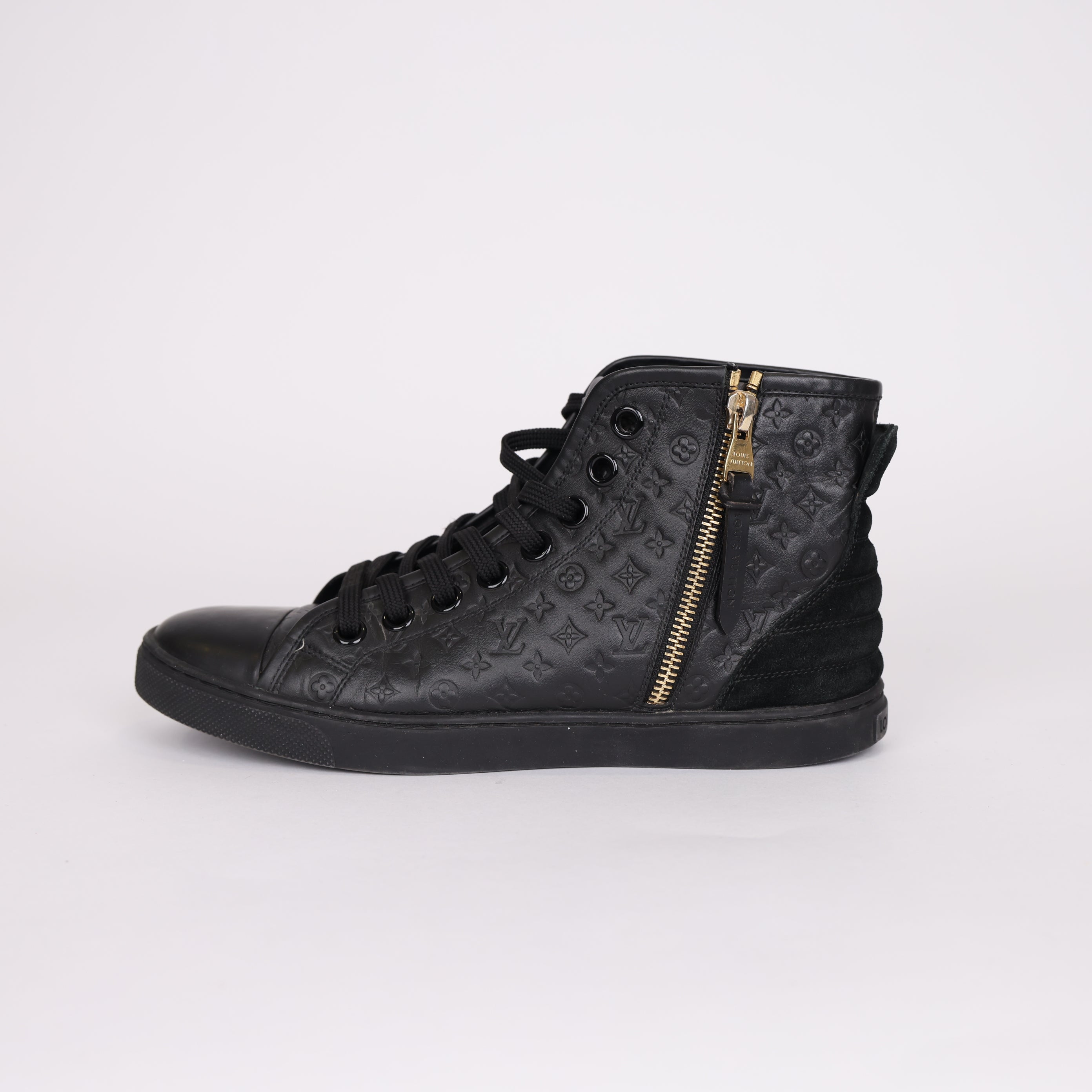 PRE OWNED- LV Louis Vuitton dark pattern full print sneakers size EU37.5 / UK4.5 J0515S70021