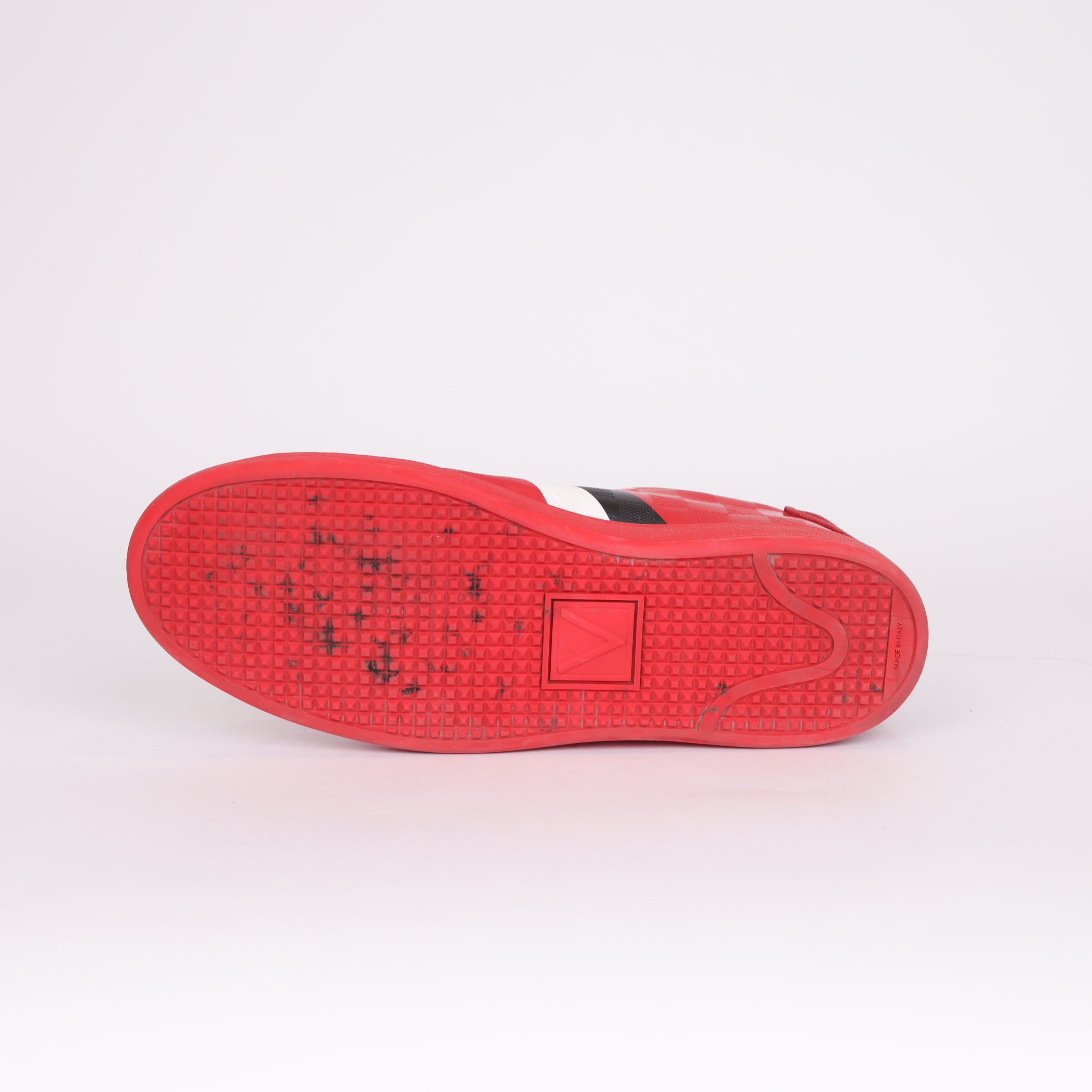 PRE OWNED- LV Louis Vuitton Red Checkerboard Sneakers MEN'S Size EU42/ UK8 J0559S22990