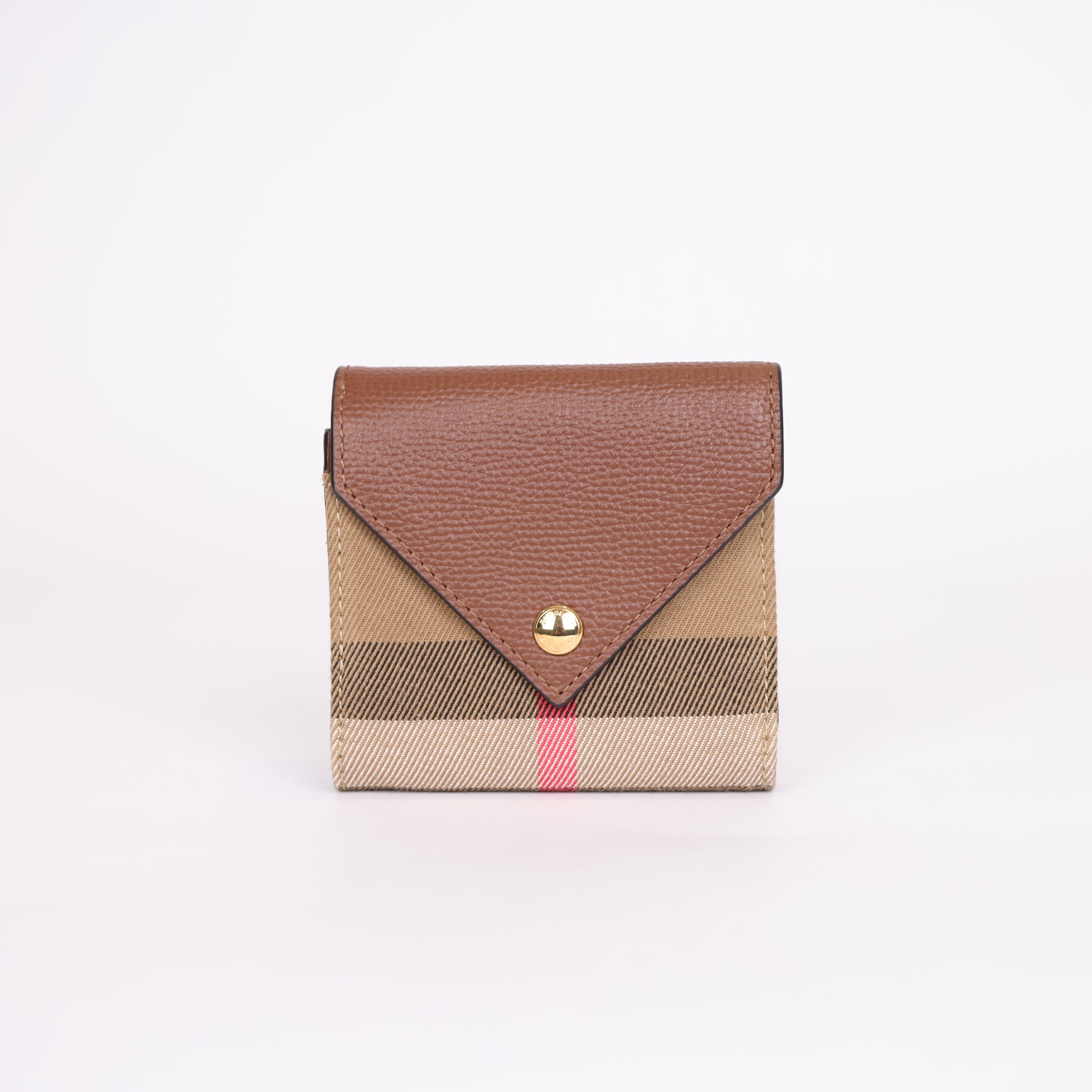 PRE OWNED- BURBERRY Lila Small Wallet BROWN