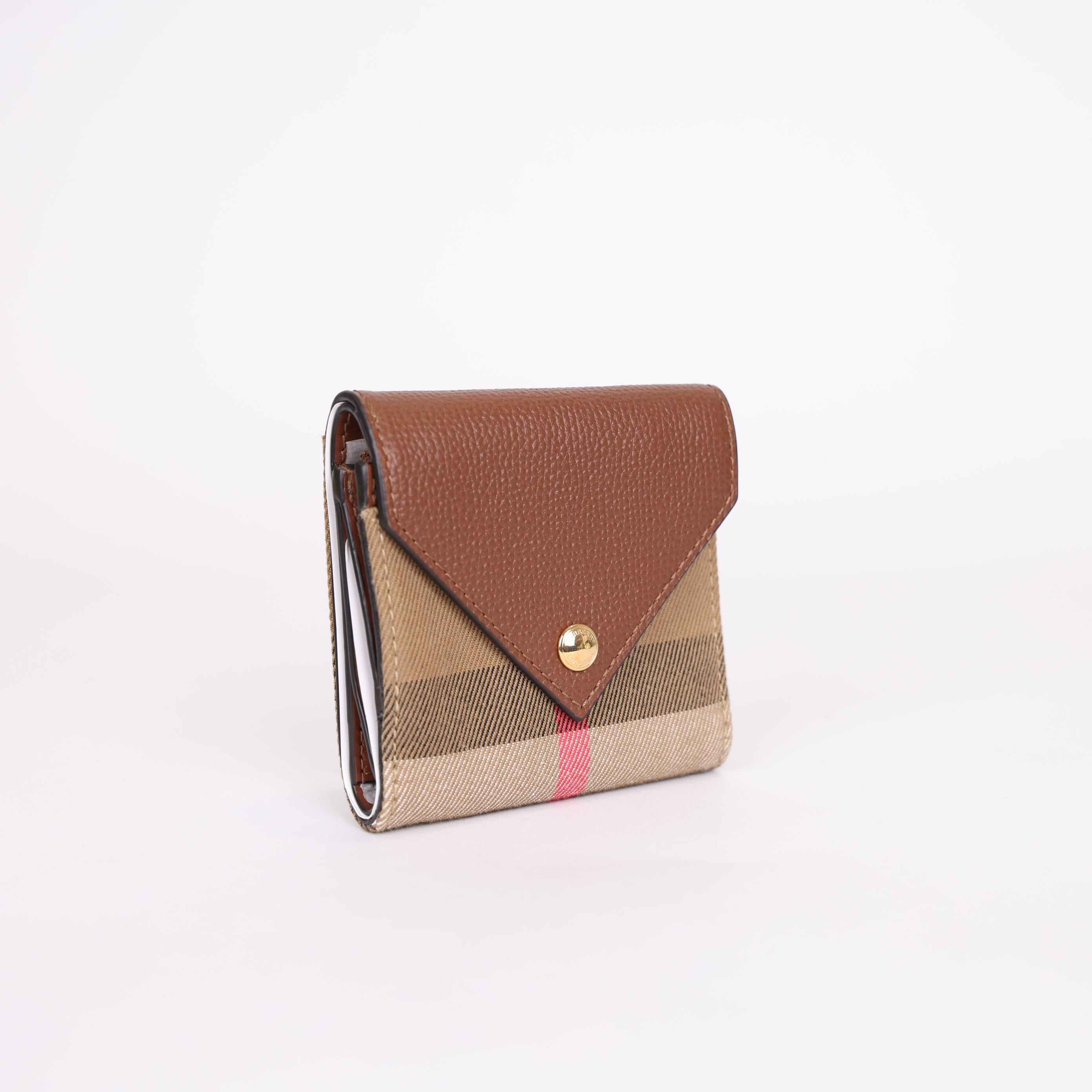 PRE OWNED- BURBERRY Lila Small Wallet BROWN