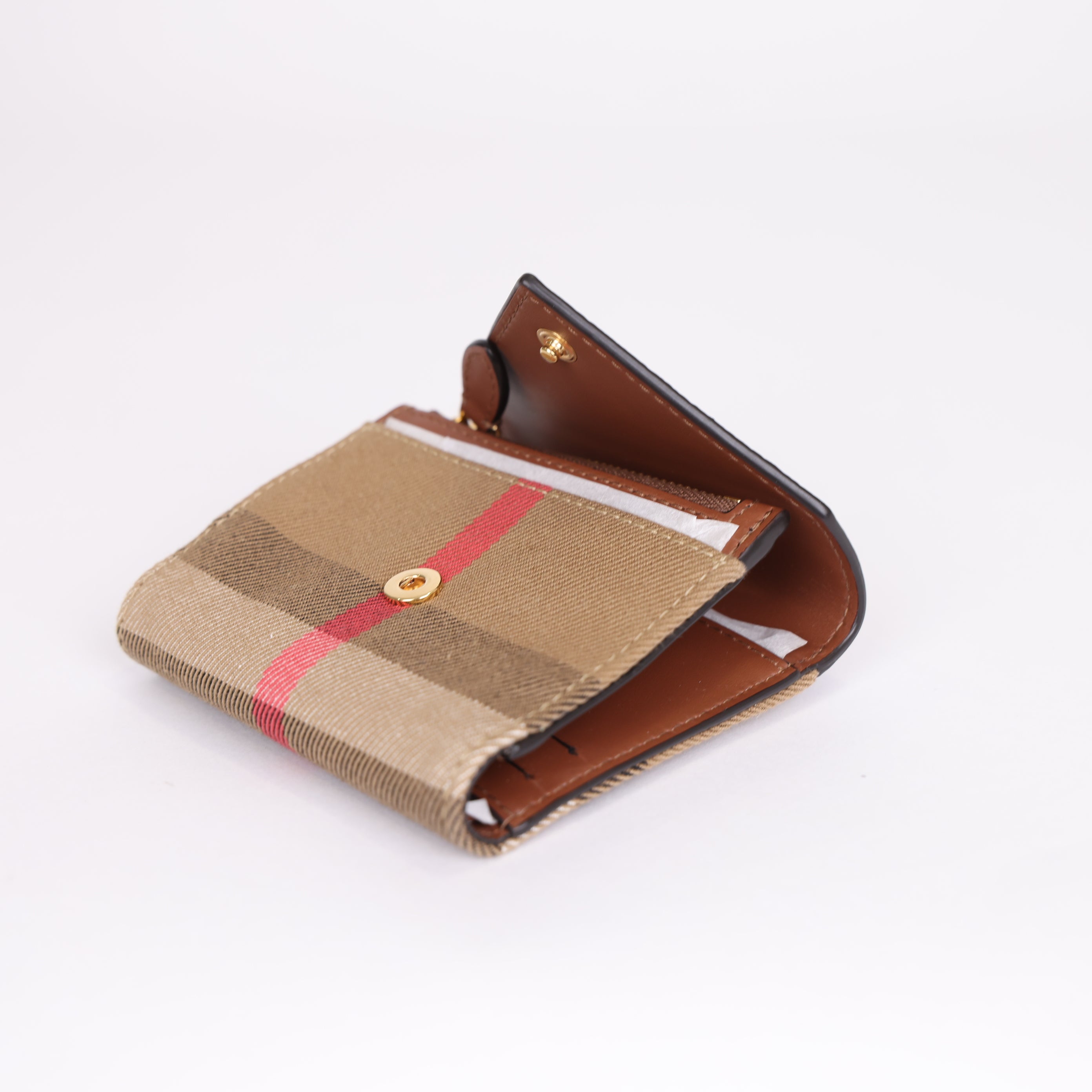 PRE OWNED- BURBERRY Lila Small Wallet BROWN