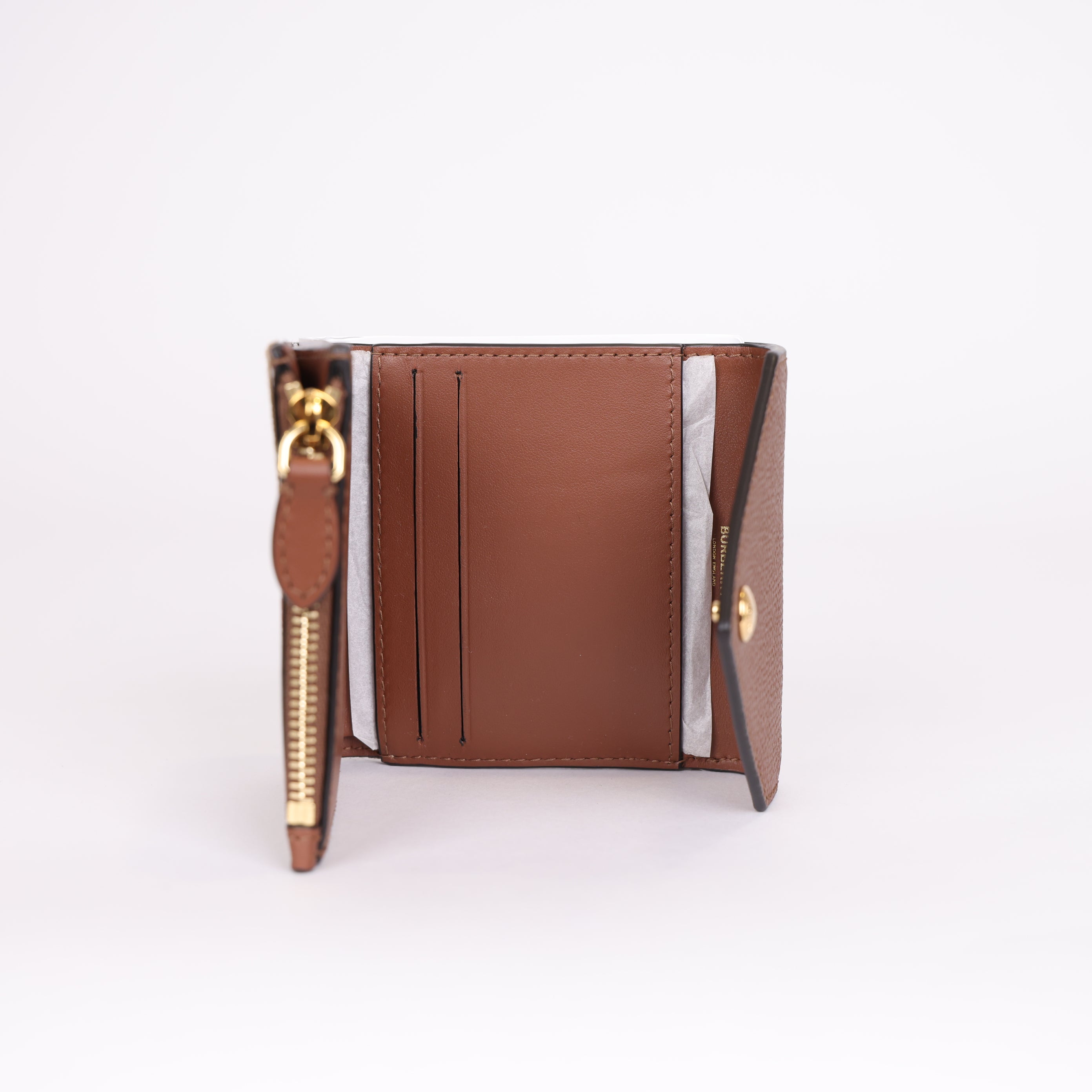 PRE OWNED- BURBERRY Lila Small Wallet BROWN