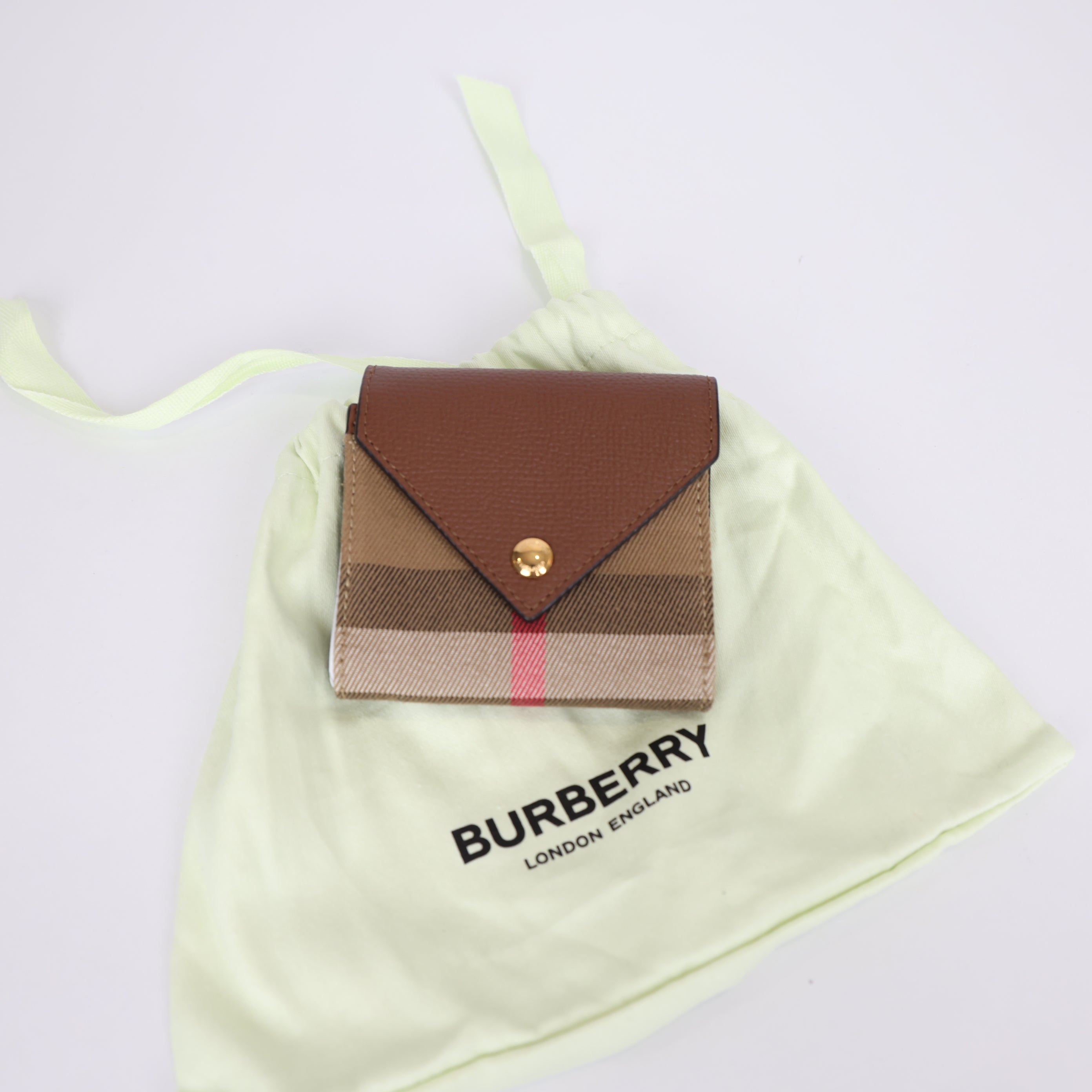 PRE OWNED- BURBERRY Lila Small Wallet BROWN