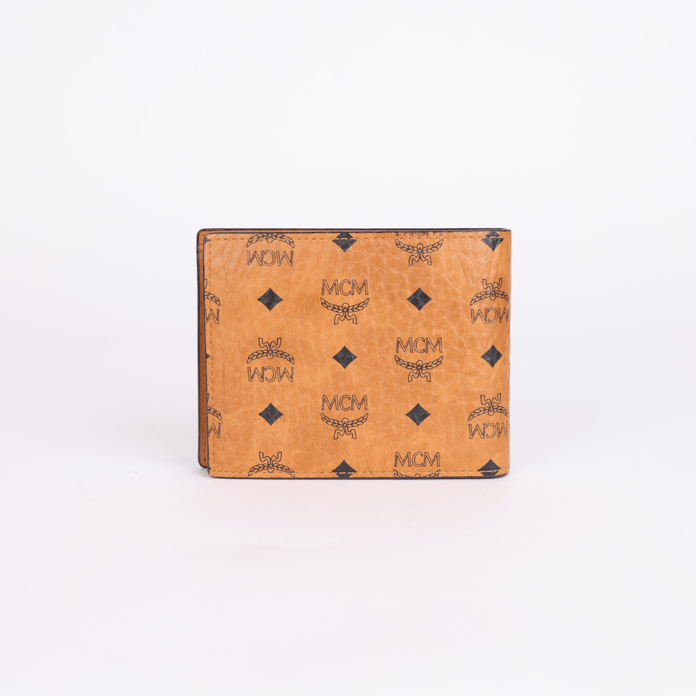 PRE OWNED- MCM Visetos-print Billfold Wallet