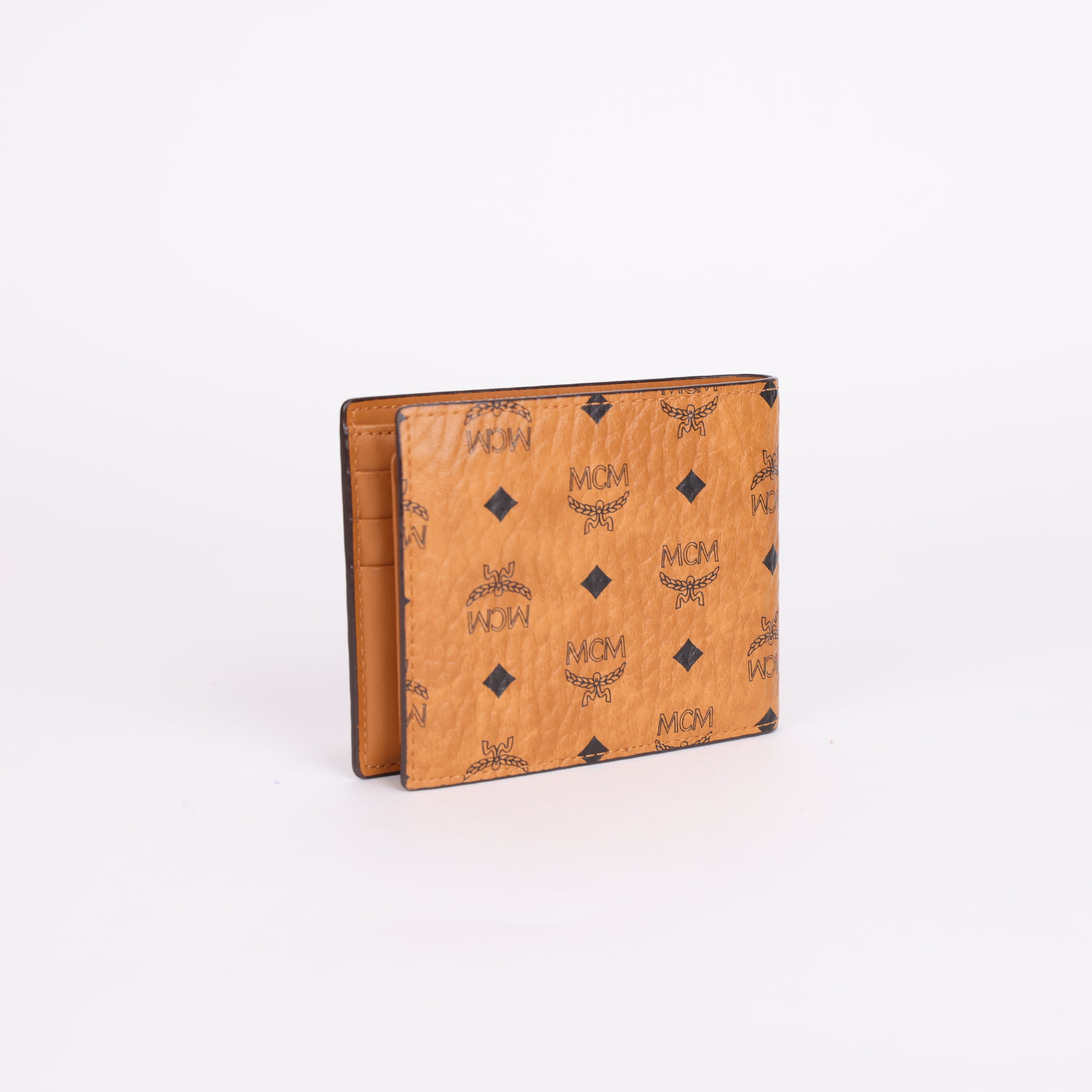 PRE OWNED- MCM Visetos-print Billfold Wallet