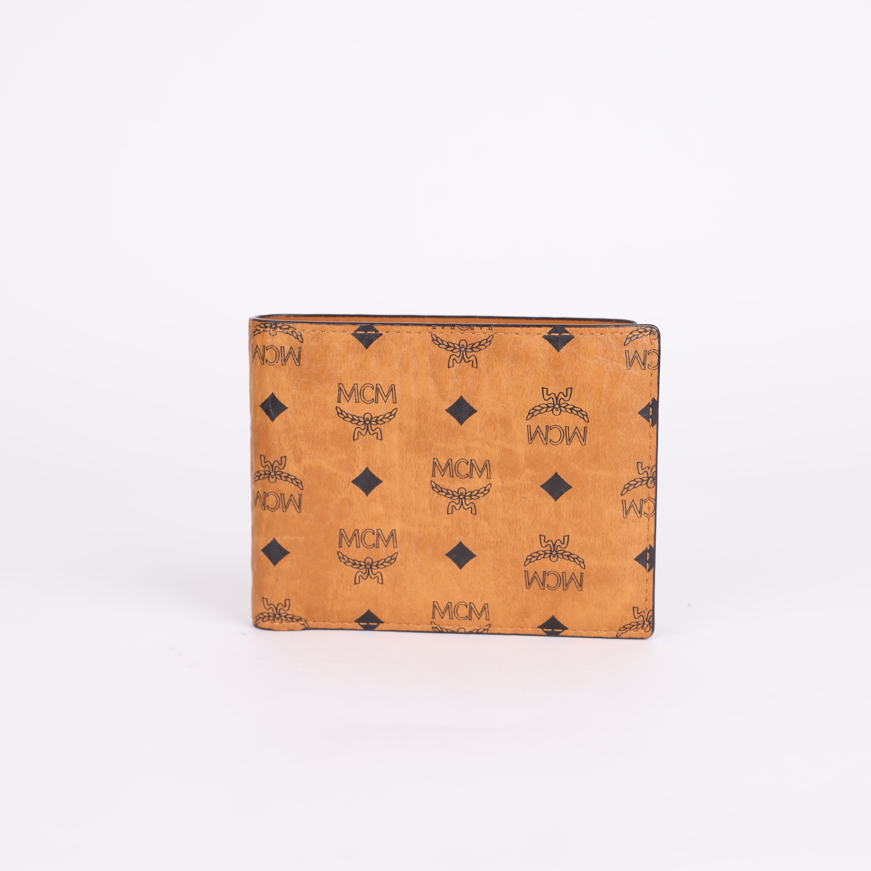 PRE OWNED- MCM Visetos-print Billfold Wallet