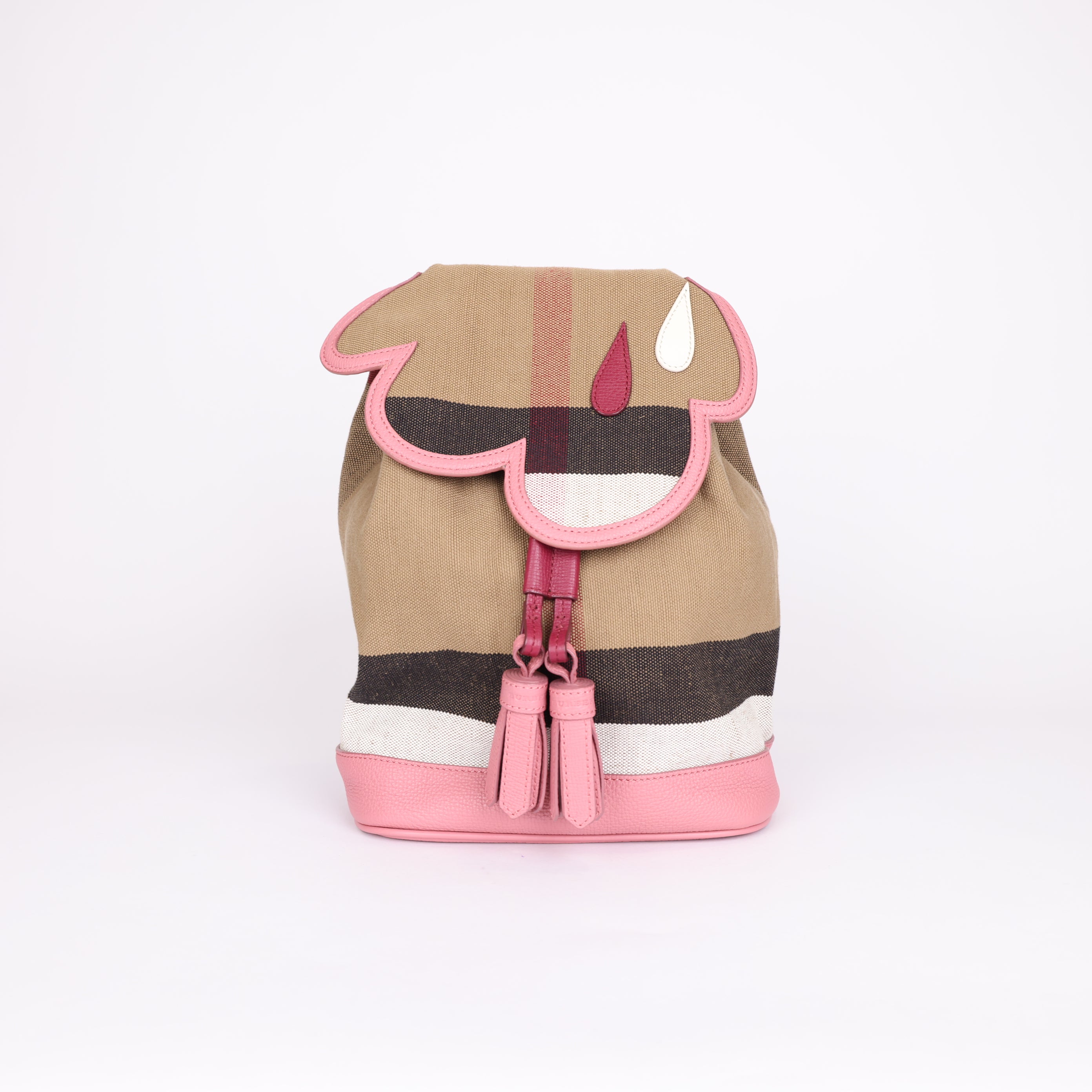 PRE OWNED- Burberry check cloud mini backpack
