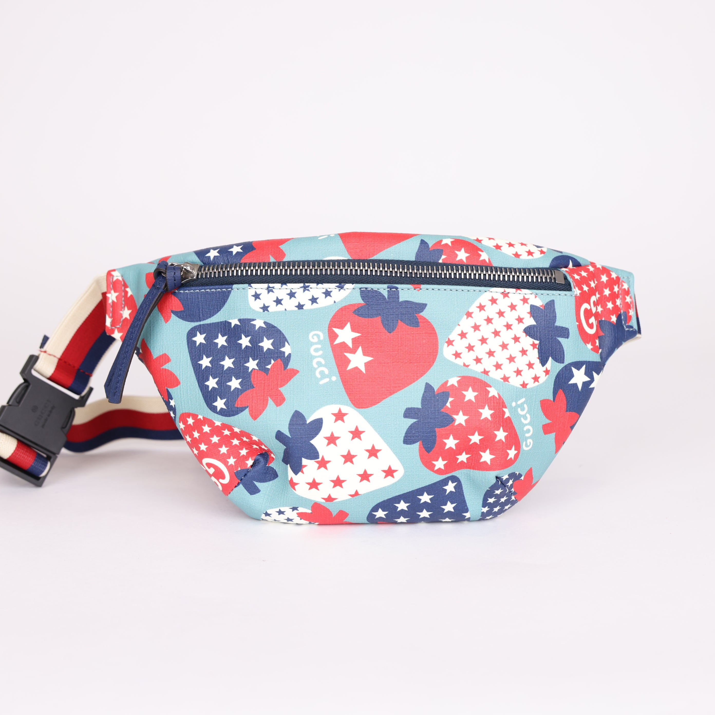 PRE OWNED- GUCCI Strawberry Star Print children’s Fanny pack Belt Bag