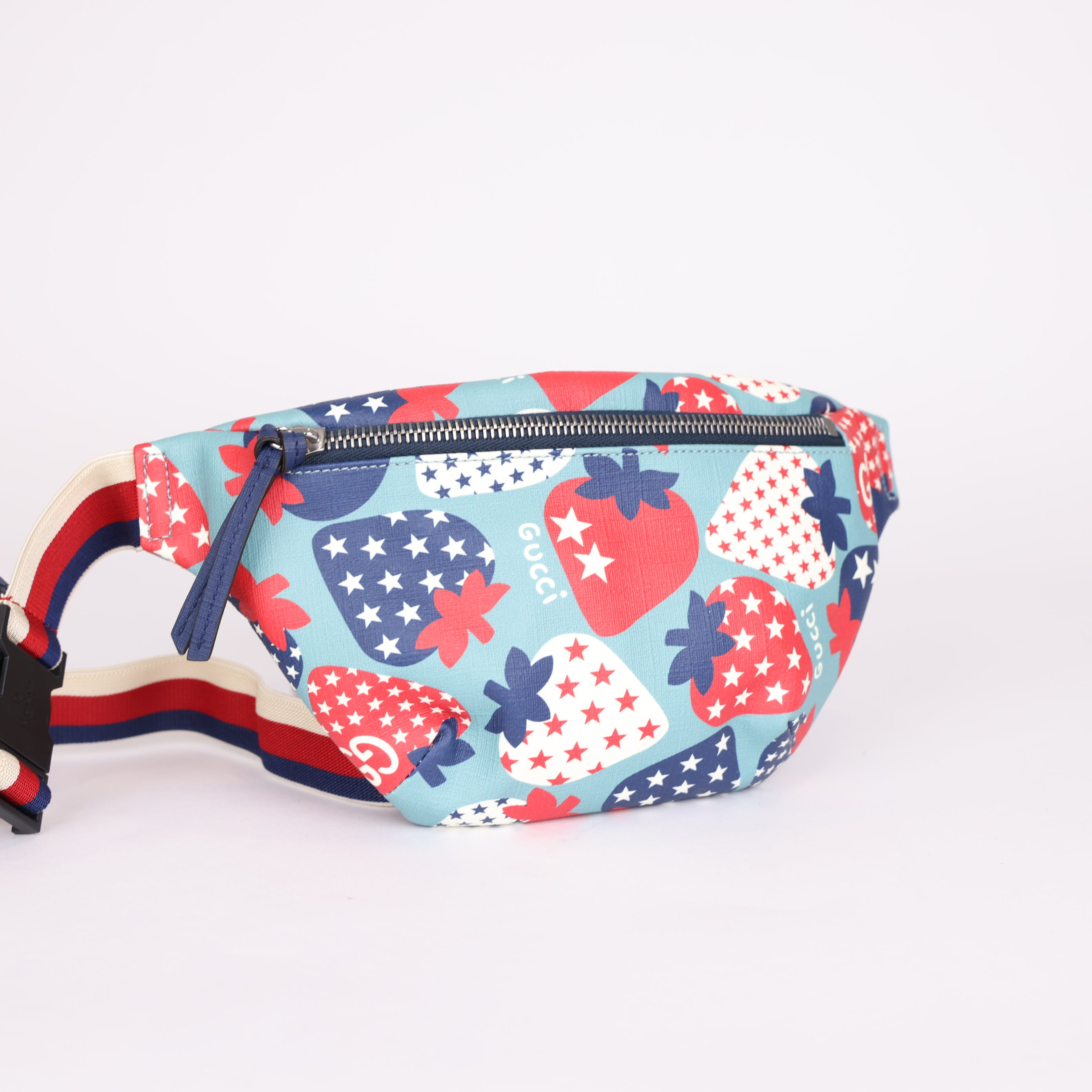 PRE OWNED- GUCCI Strawberry Star Print children’s Fanny pack Belt Bag