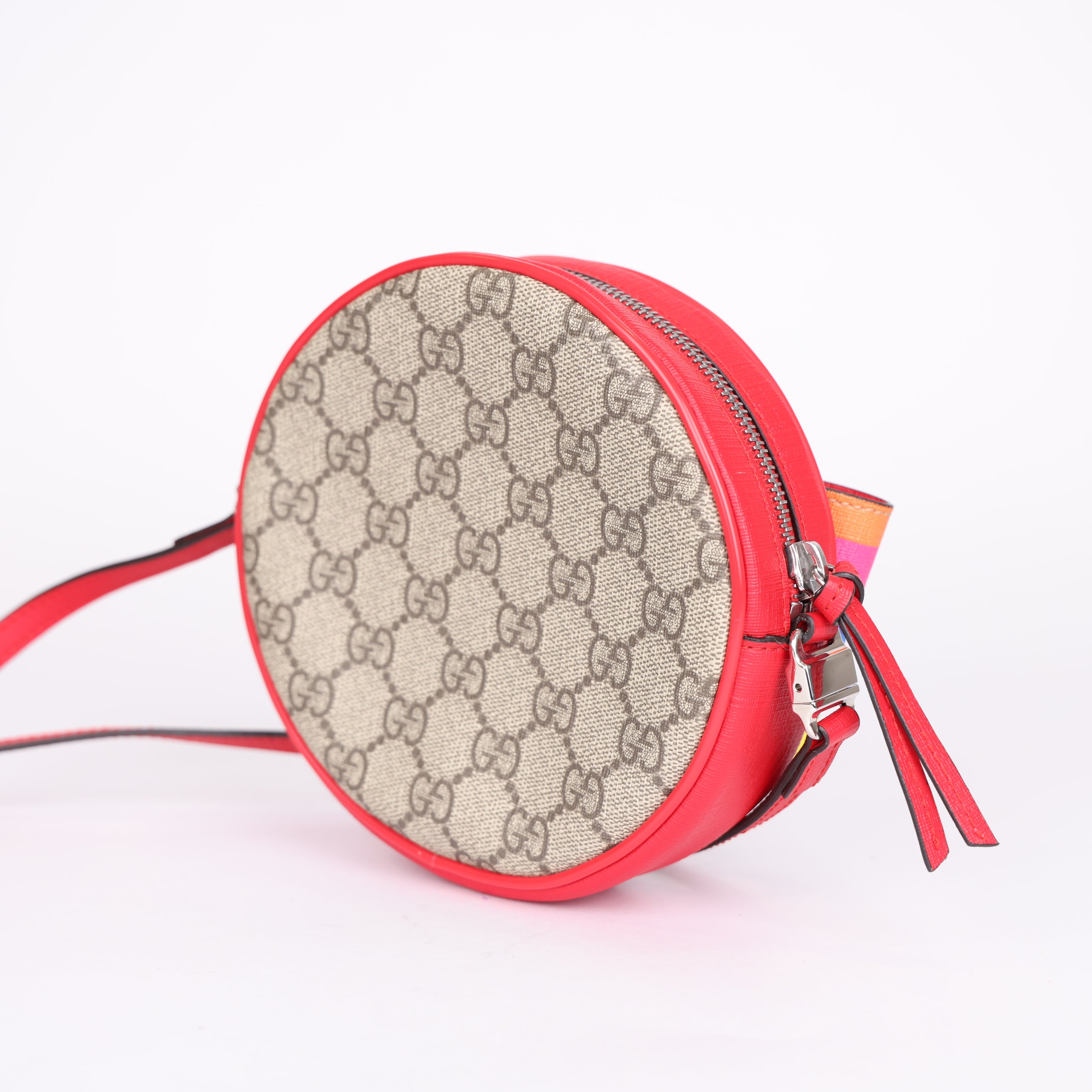 PRE OWNED- GG Supreme Ribbon Rainbow Children Shoulder bag