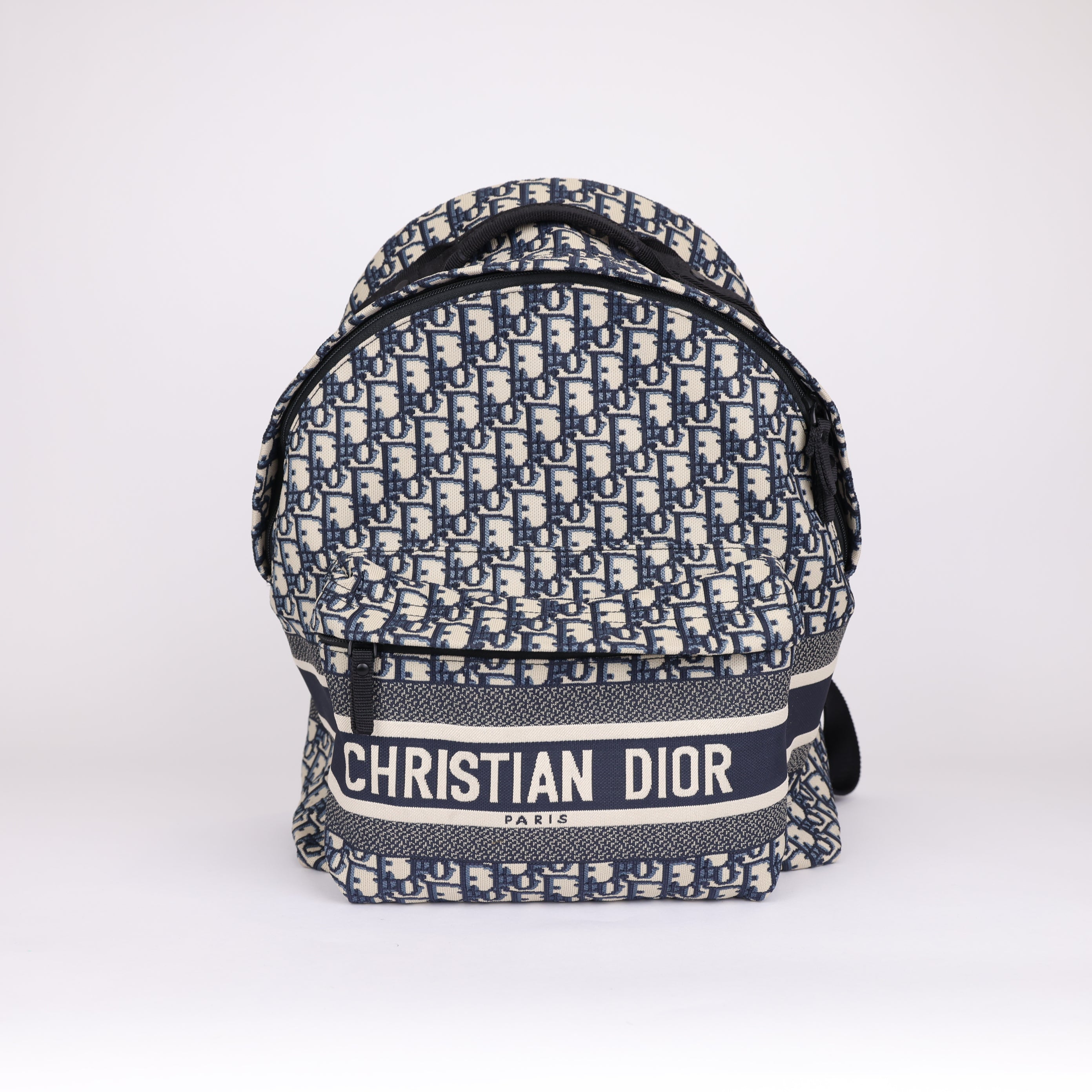 PRE OWNED- Christian Dior Oblique Jacquard DiorTravel Backpack